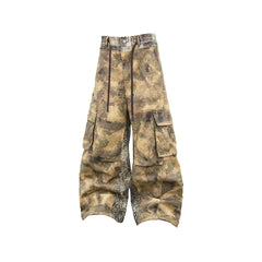 RELABEL Leopard Panel Camo Cargo