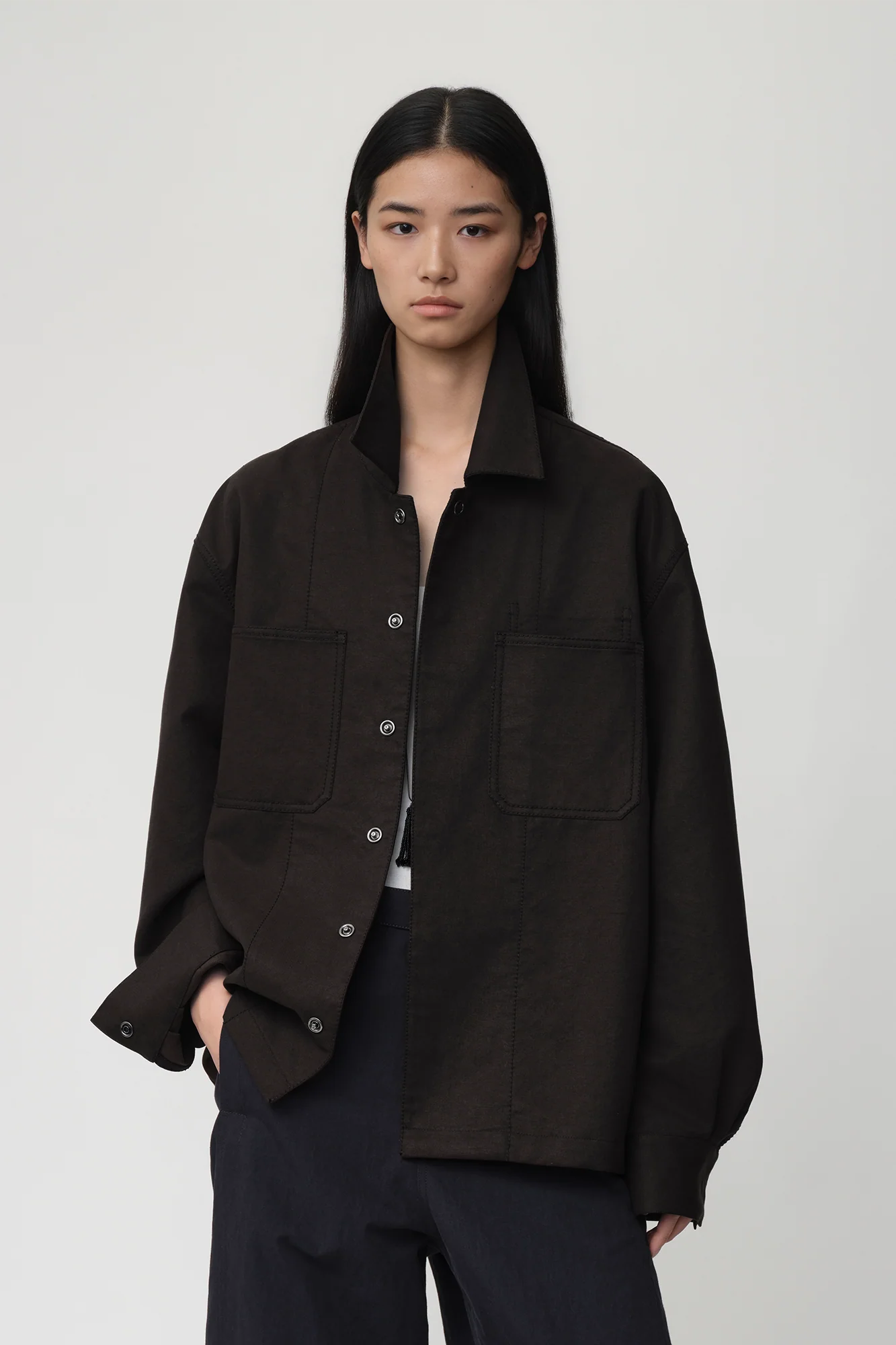 OPICLOTH Cotton-Blend Patch-Pocket Jacket