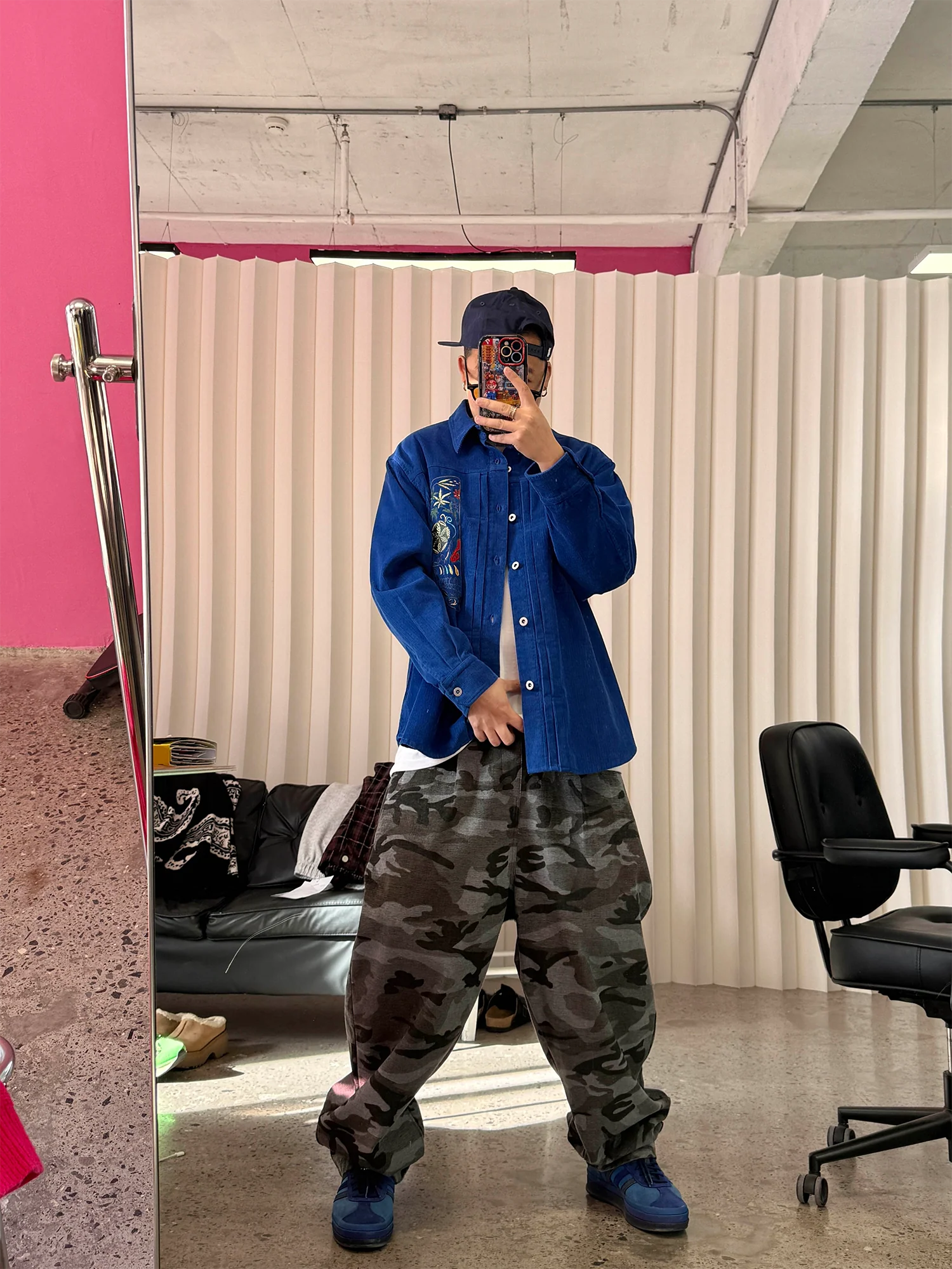 ME DA IGUAL Camo Elastic Waistband Tappered Pants