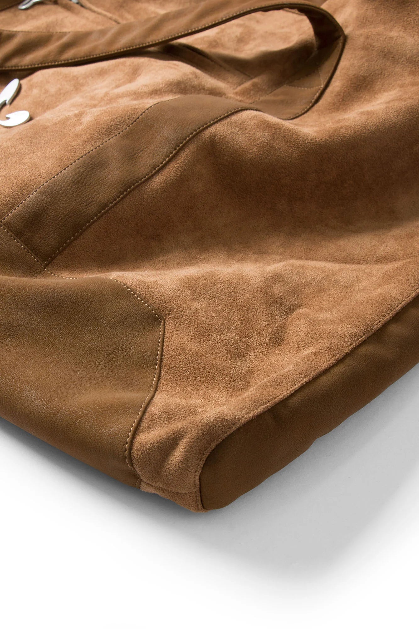 RELABEL Suede Panel Crossbody Bag