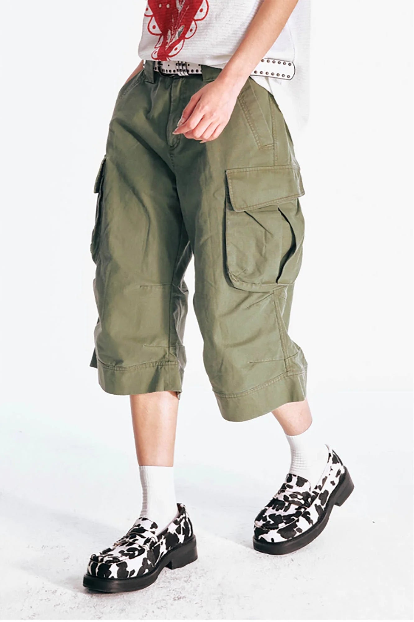 1997 POSTOFFICE Flare Hem Cargo Shorts