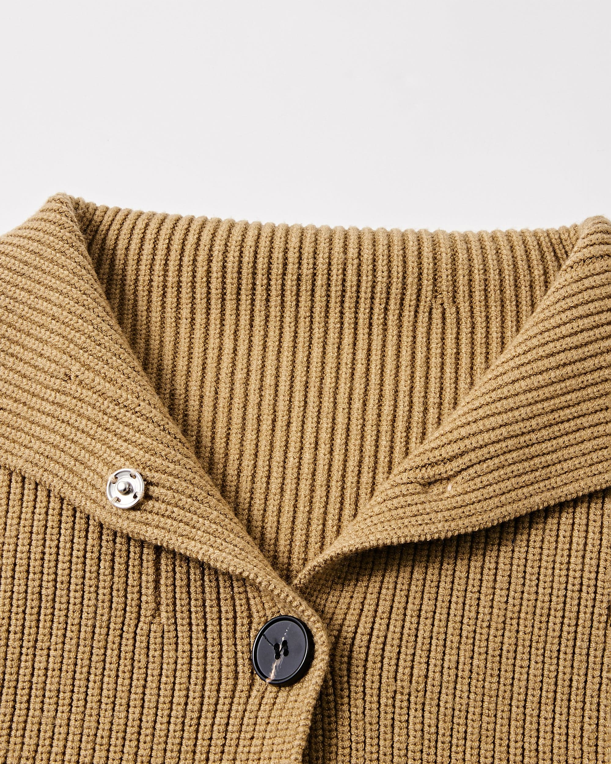 KREATE High-Collar Big-Pocket Button-Up Knitted Jacket