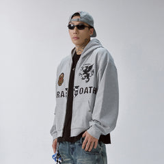 F2CE Crest Emblem Patch Zip-Up Hoodie