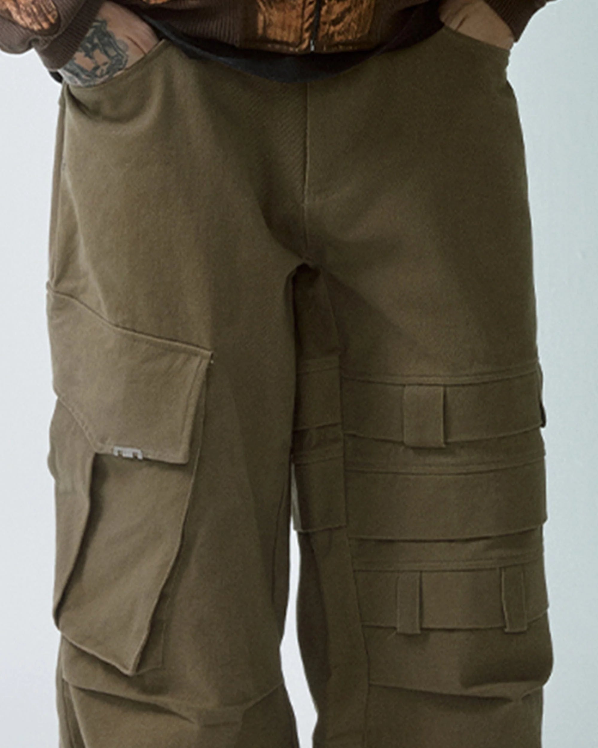 F2CE Asymmetrical Crinkled Cargo Pants