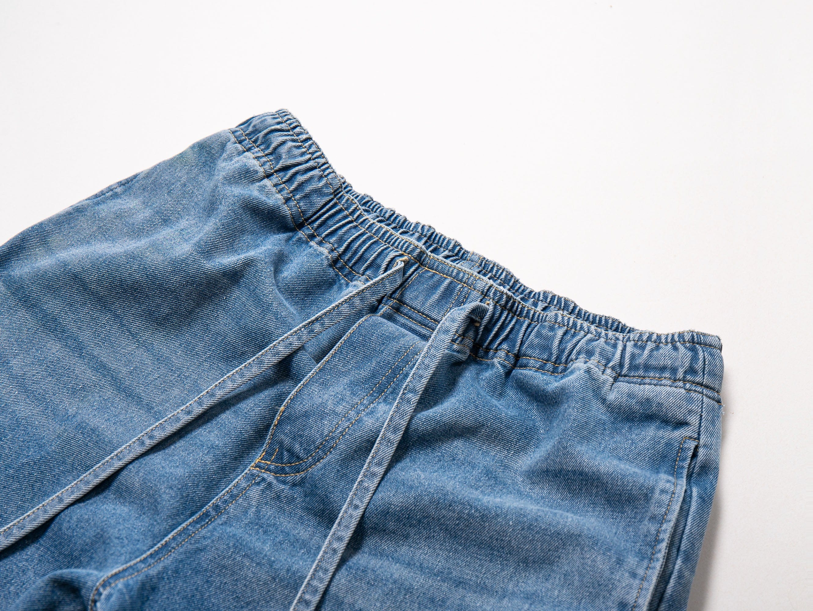 LEONSENSE Classical Tencel Drawstring Oversized Jeans