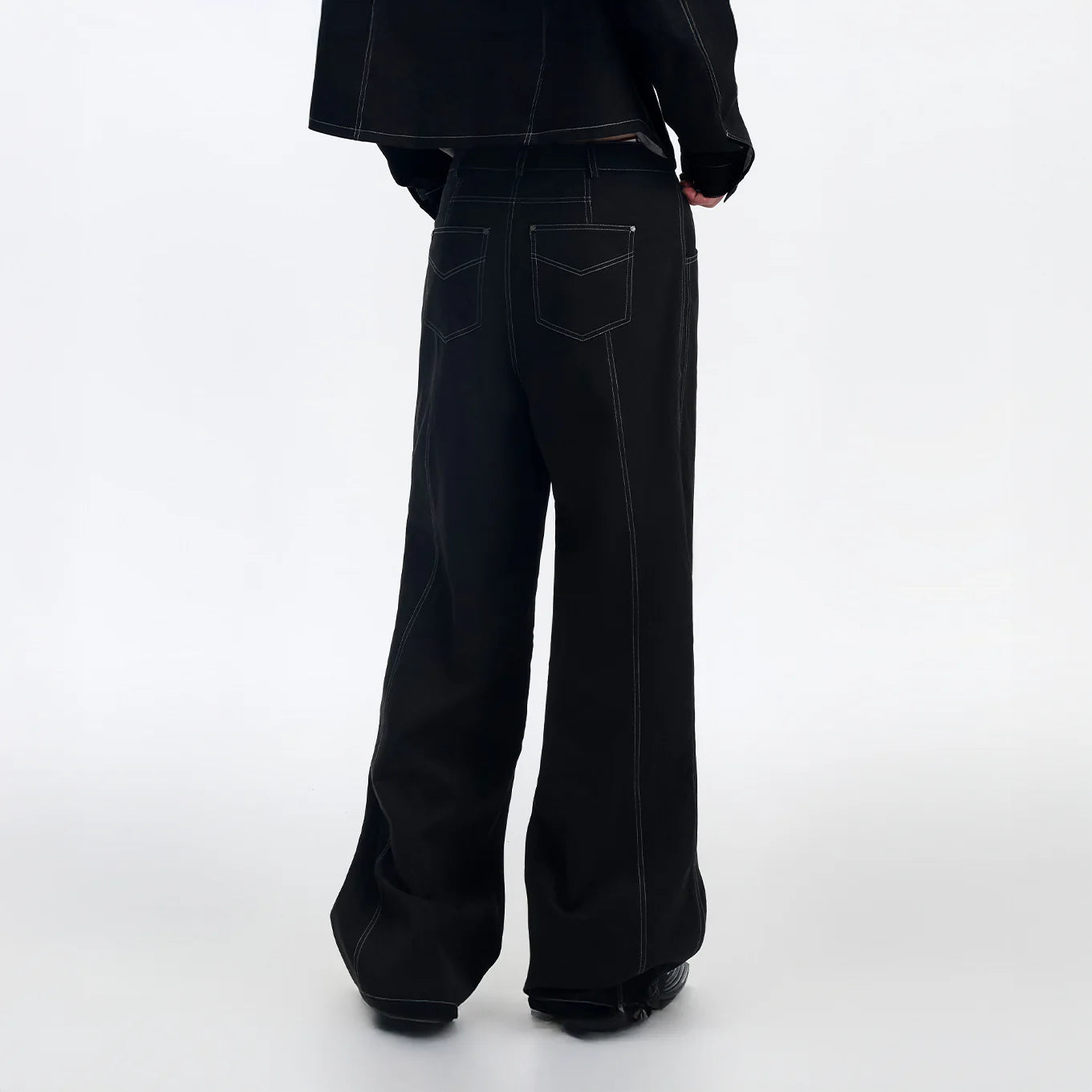 TIWILLTANG Retro Stitched Paneled Oversized Pants