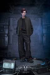 XIPHEVIL Deconstructed Utility Daoist Robe Black