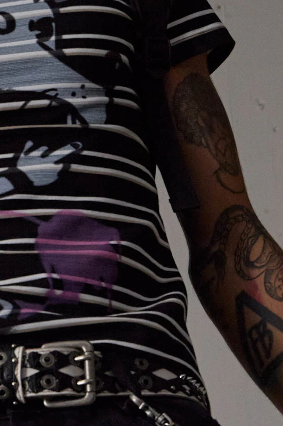 DND4DES The Rat Graffiti Striped T-Shirt