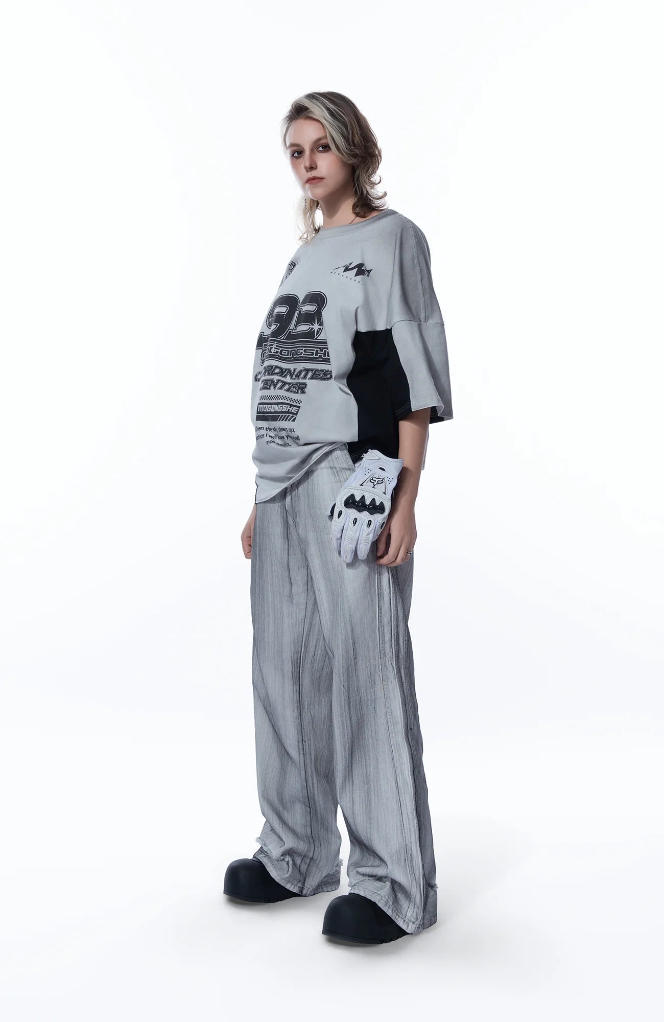 MOGONGSHE Dusty Washed Baggy Jeans