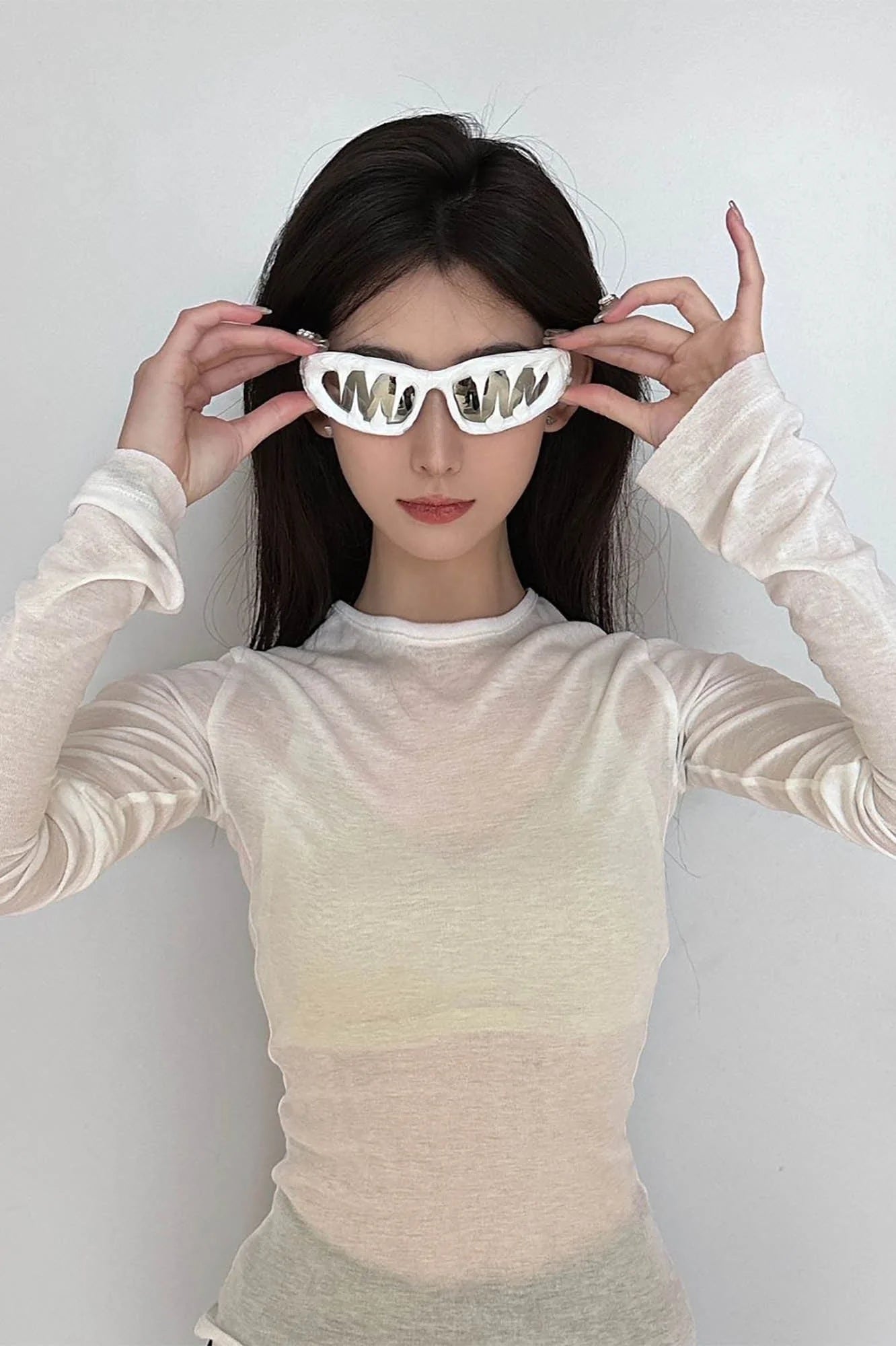 Pi0neeR Ice Melt Dripped Resin Sunglasses