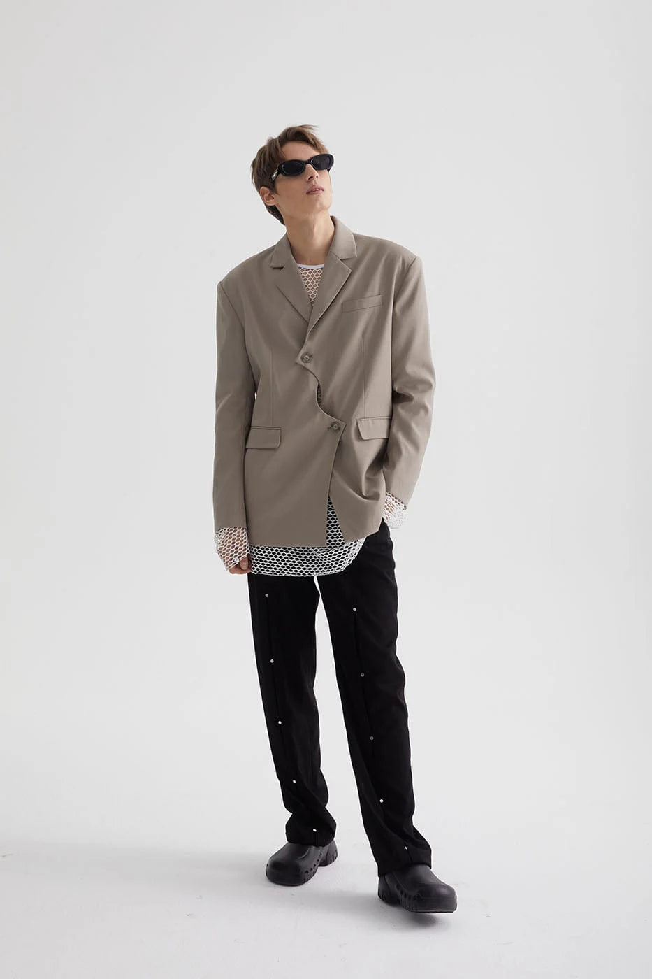 LEONSENSE Asymmetrical Twist Padded Coat (Only Size L Left)