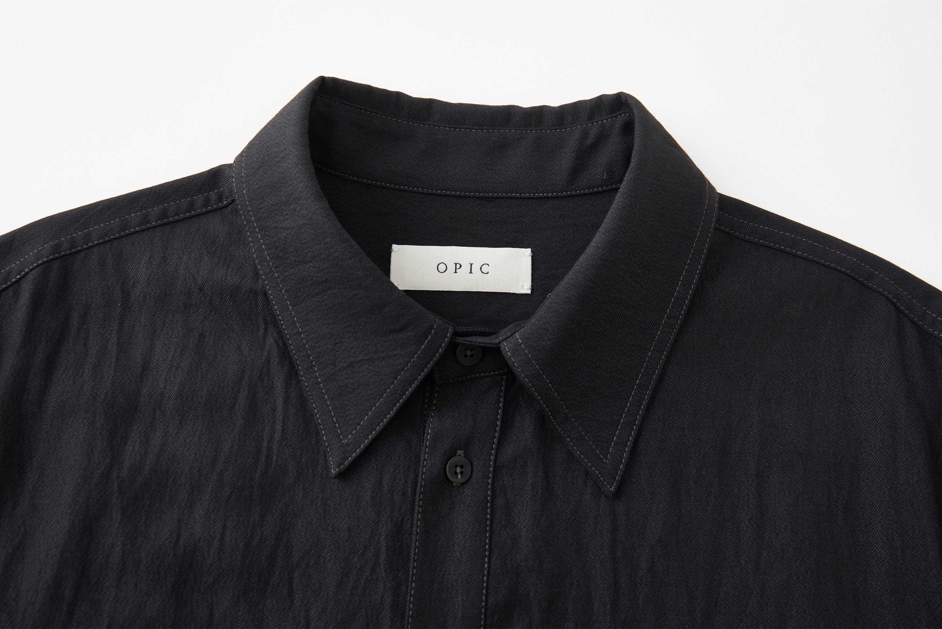 OPICLOTH Minimal Stitch Tencel-Blend Shirt