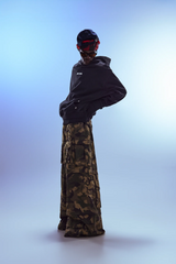 REDH Ruched Sleeve Washed Hoodie