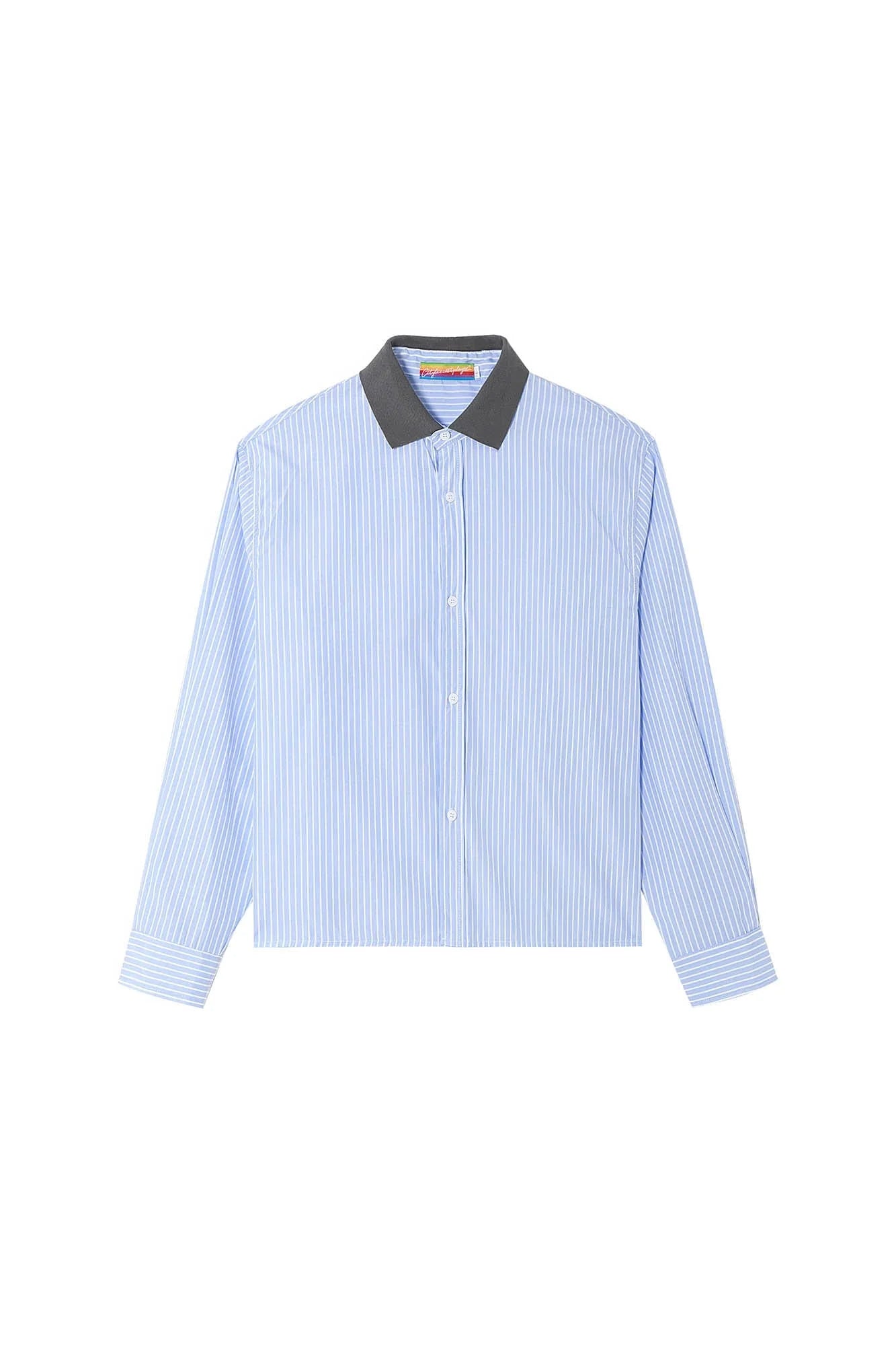 CLP Contrast Collar Striped Shirt