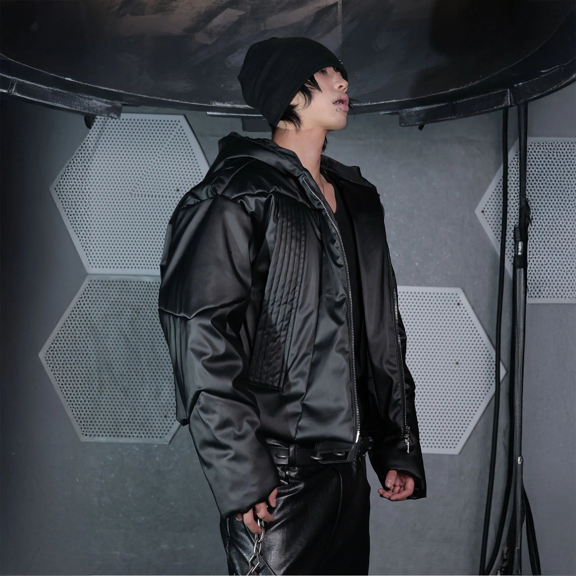 SSIN7 Tactical Padded Armor Hooded Jacket