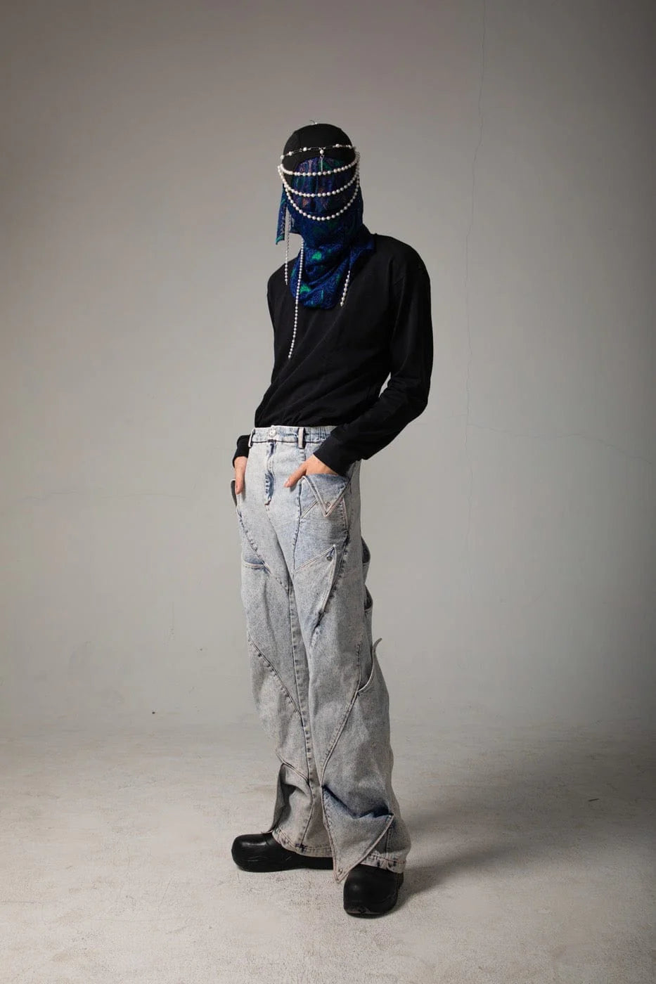 DND4DES Deconstructed Rose Petals Washed Jeans