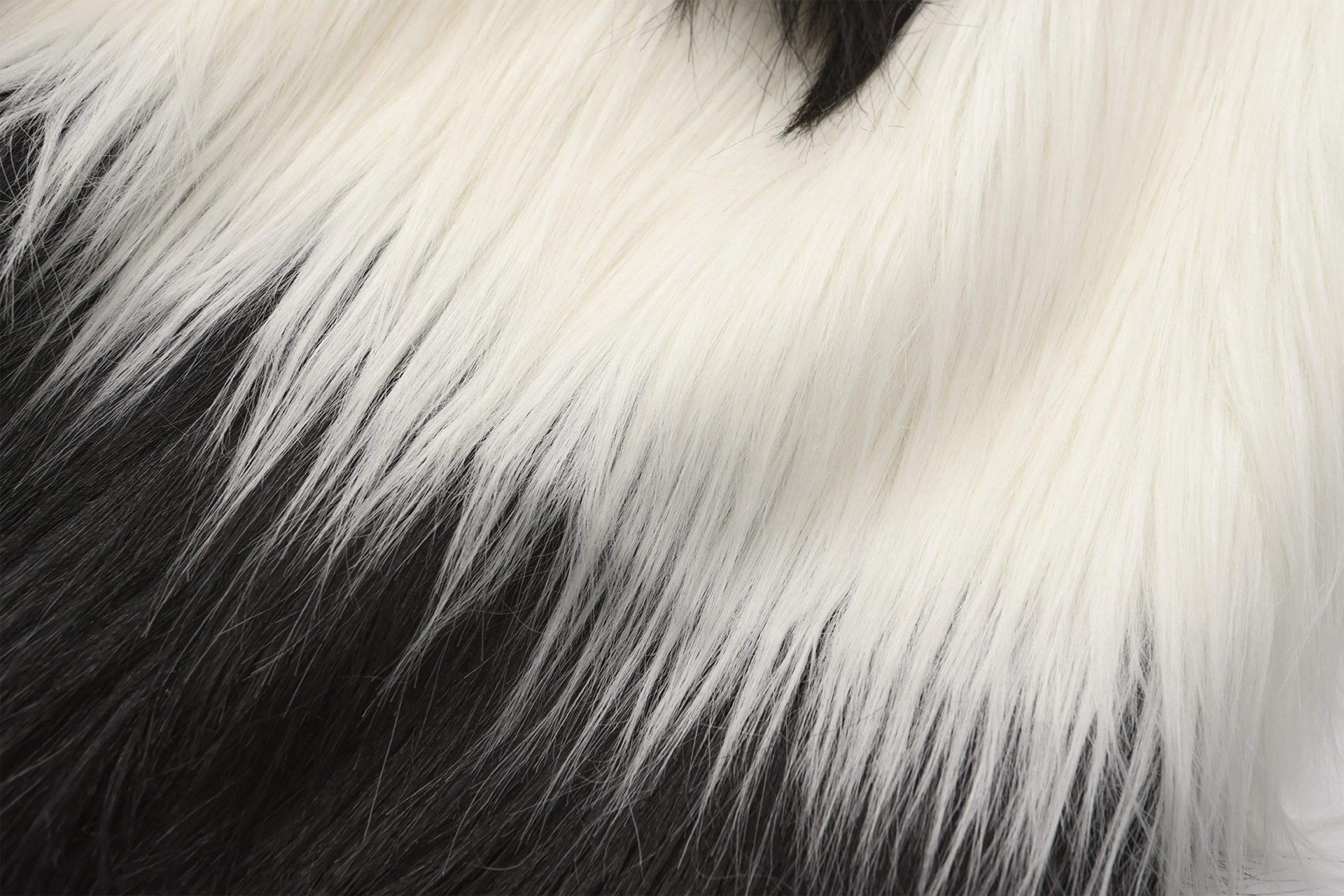 VANN VALRENCE Gradient Mane Faux Fur Maxi Coat