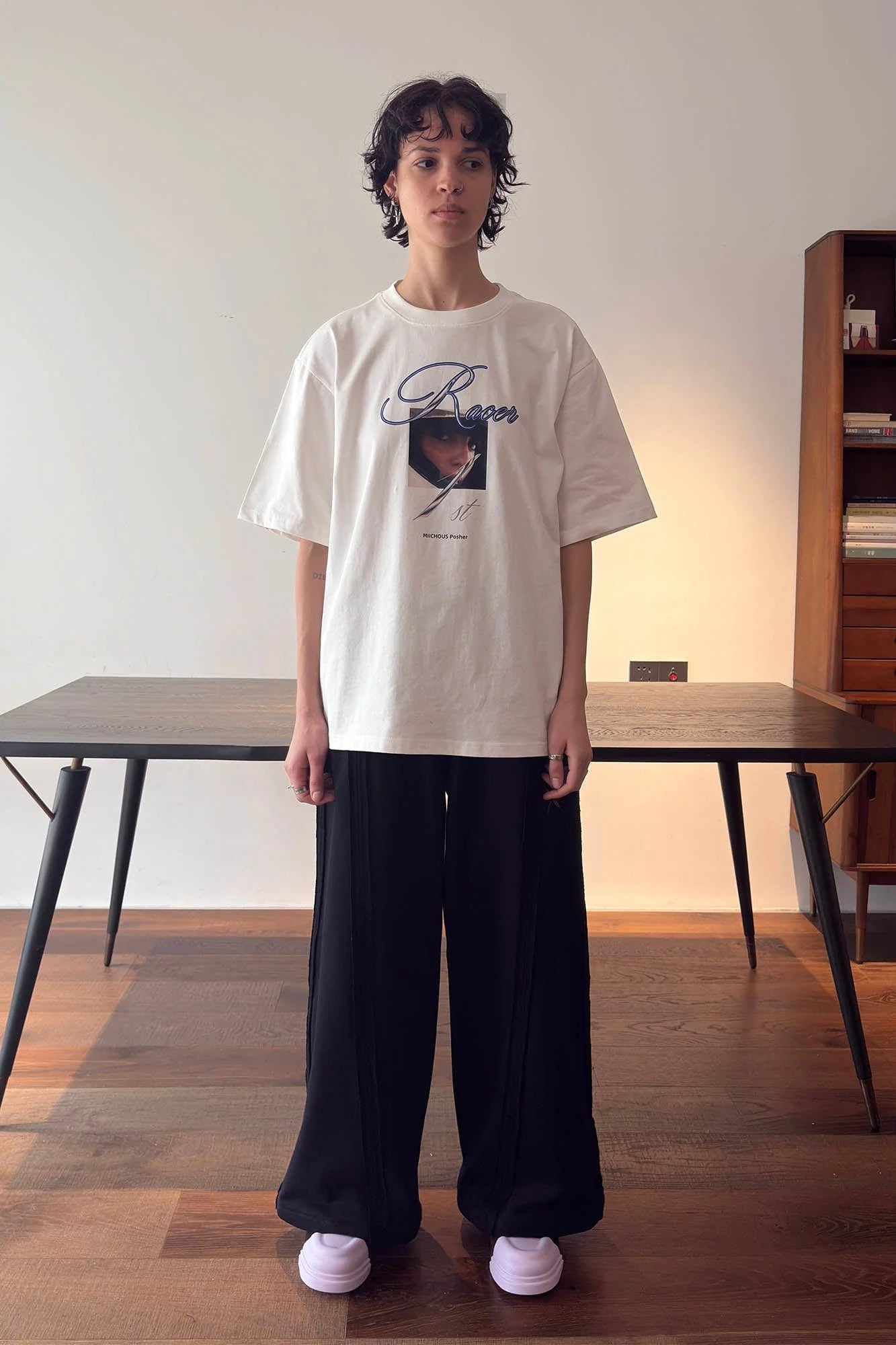 MIICHOUS Frayed Spliced Elastic Pants