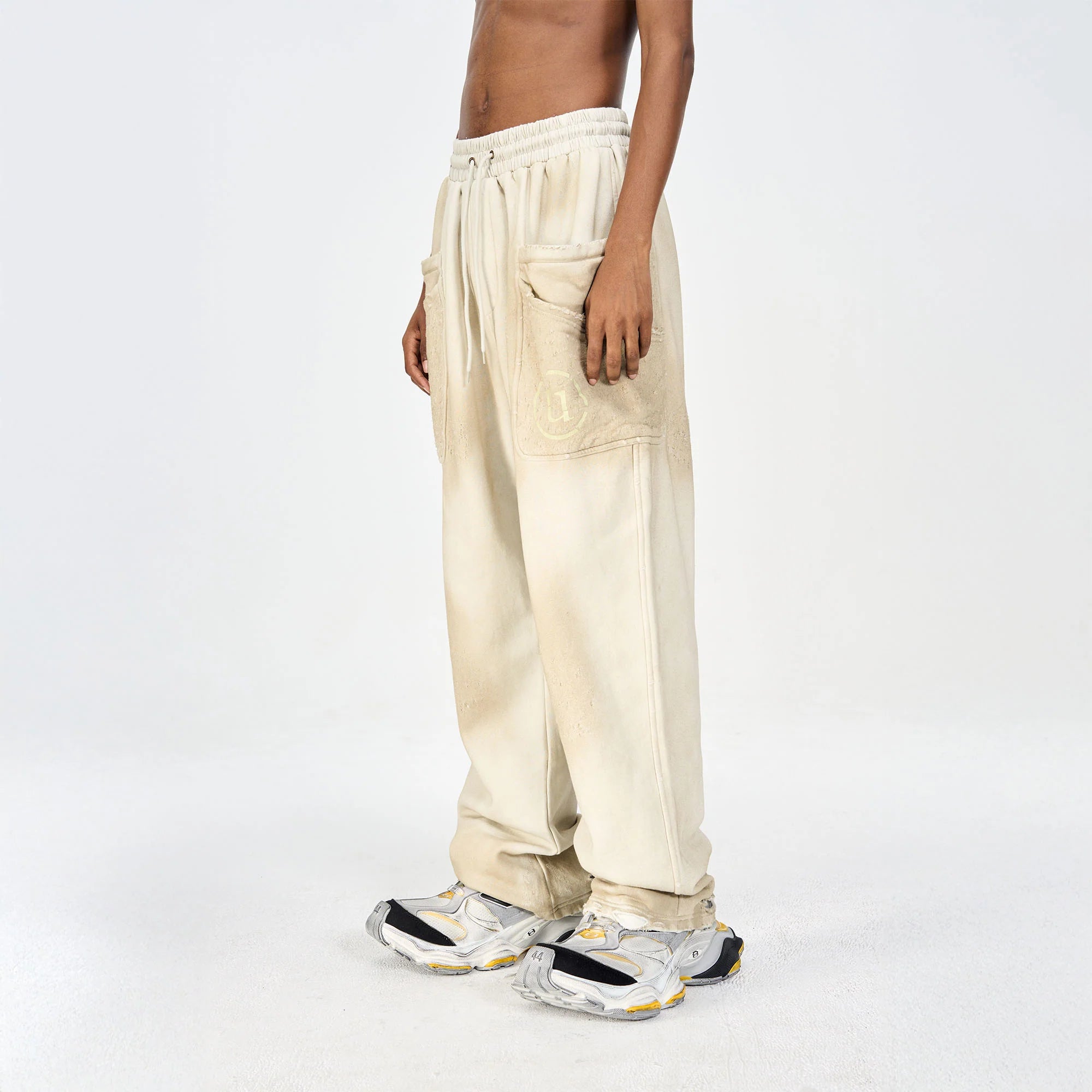 ULIPERY Dirty Fit Distressed Glow Sweatpants