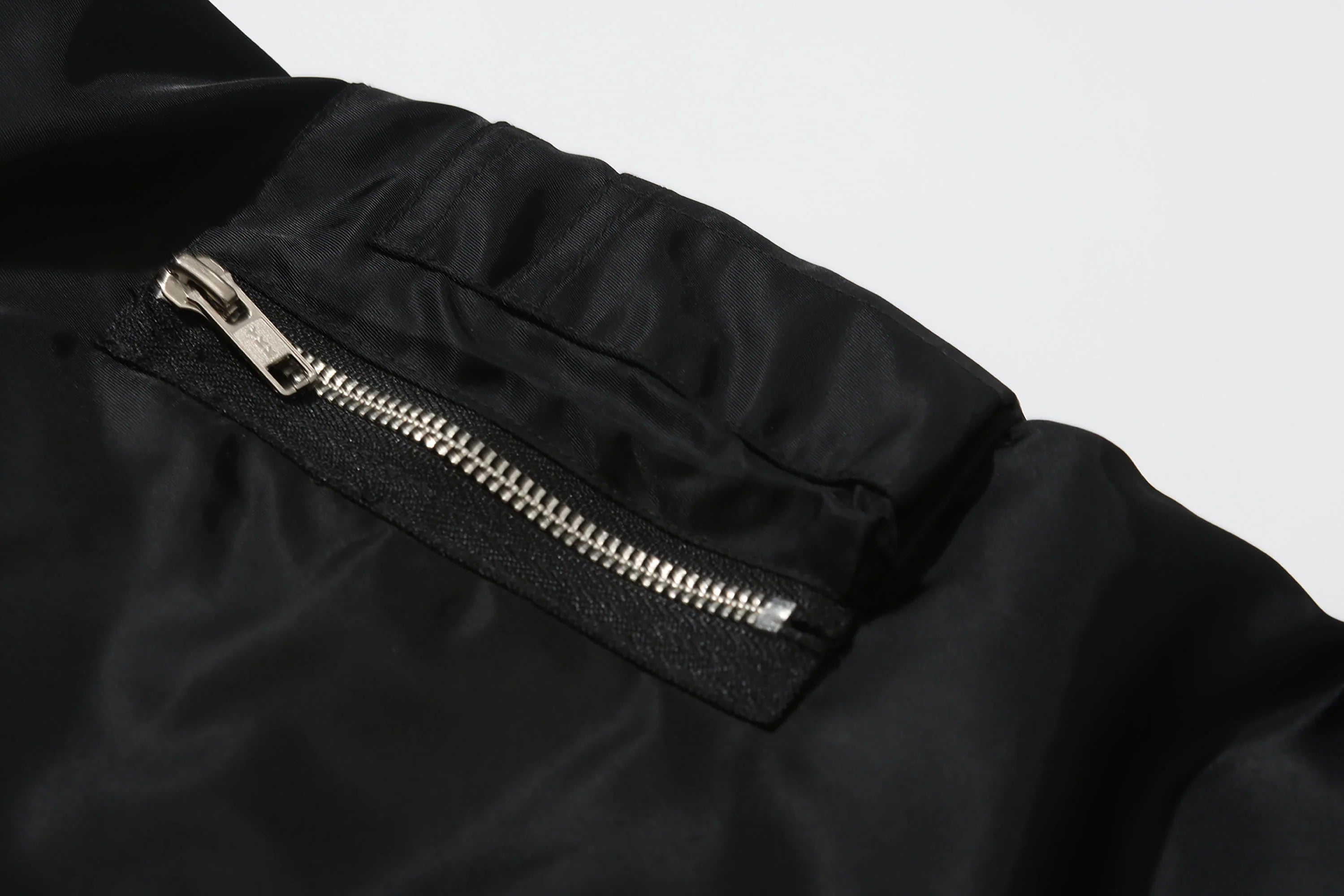 EGOFETCH Ruched Cropped Bomber Jacket