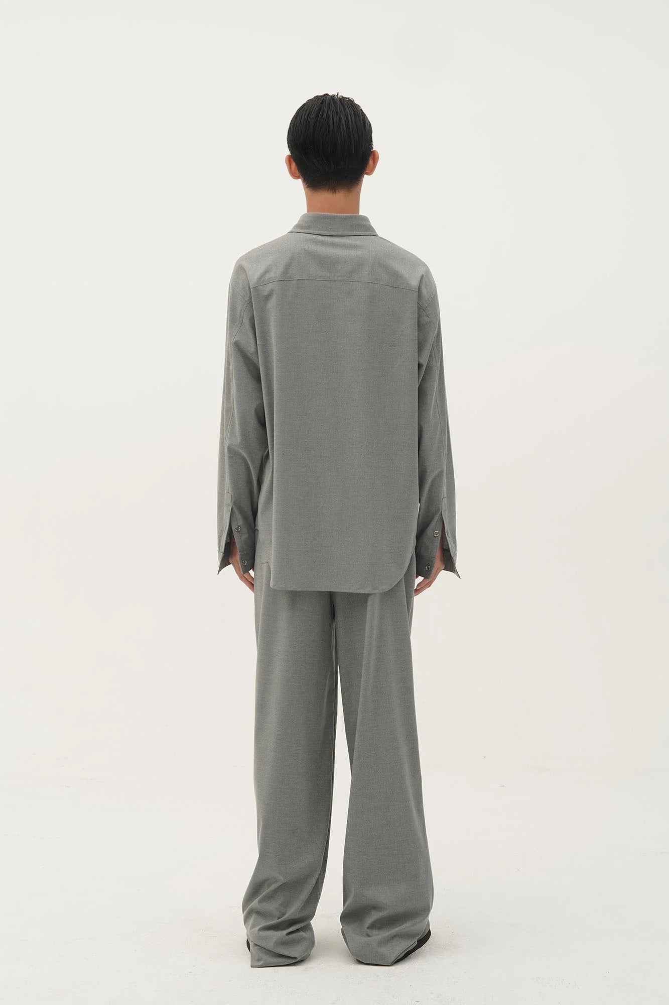 ORAL UTOPIA Spiral Embellished Wool-Blend Shirt