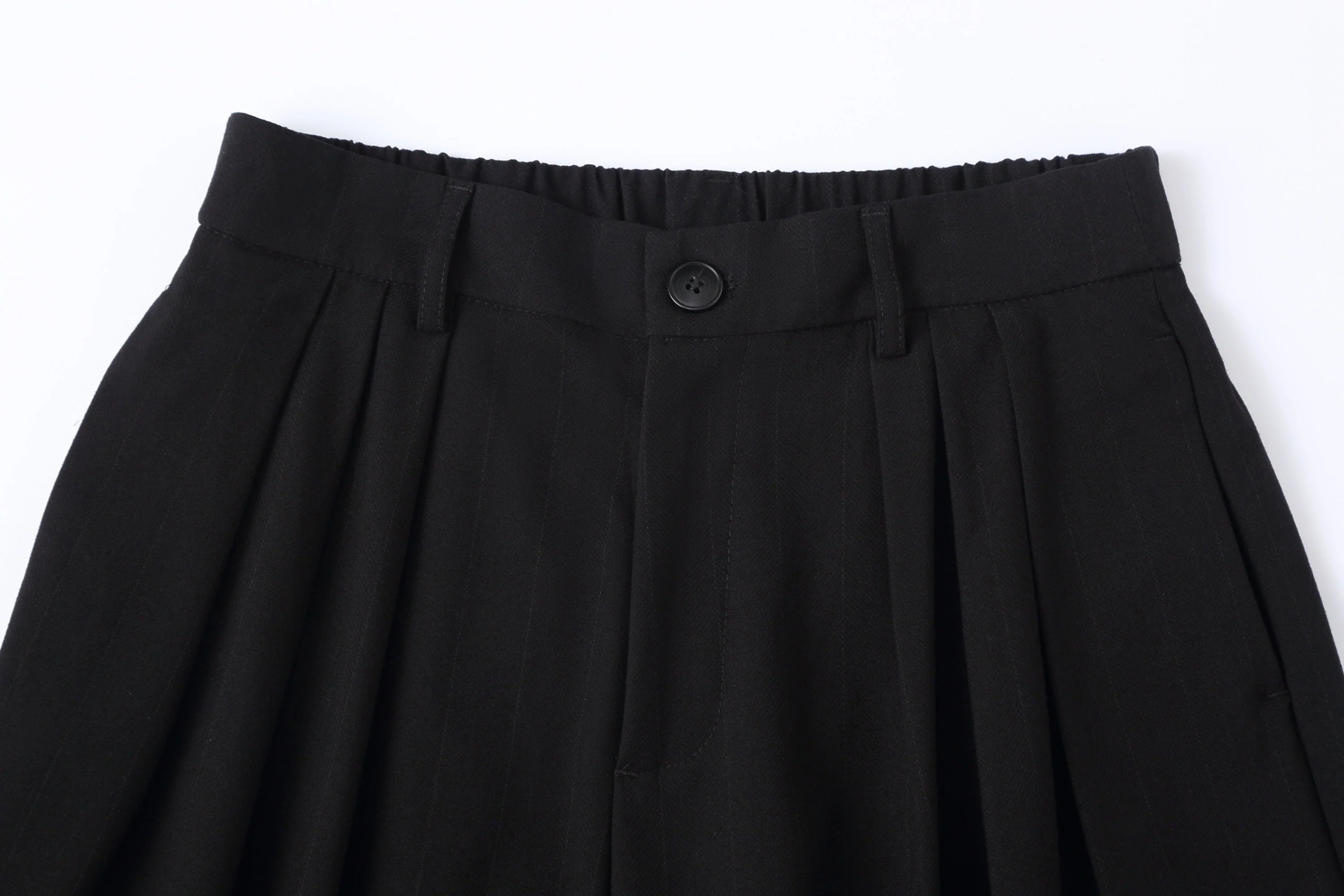 CLP Pleated Draped Wide-Leg Trousers