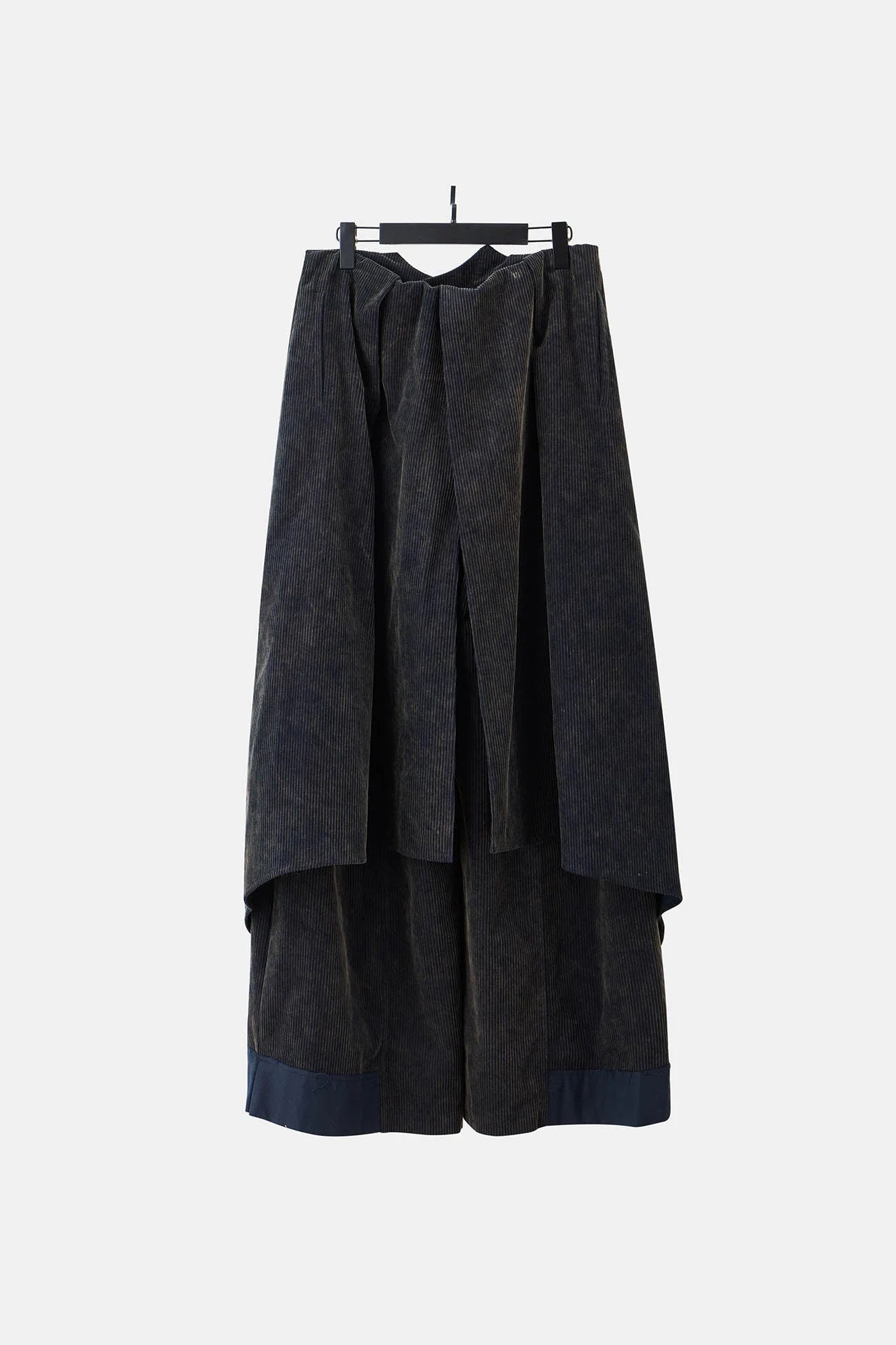 ILNya Nieternite Nifutur Layered Corduroy Wrap-Paneled Wide-Leg Trousers