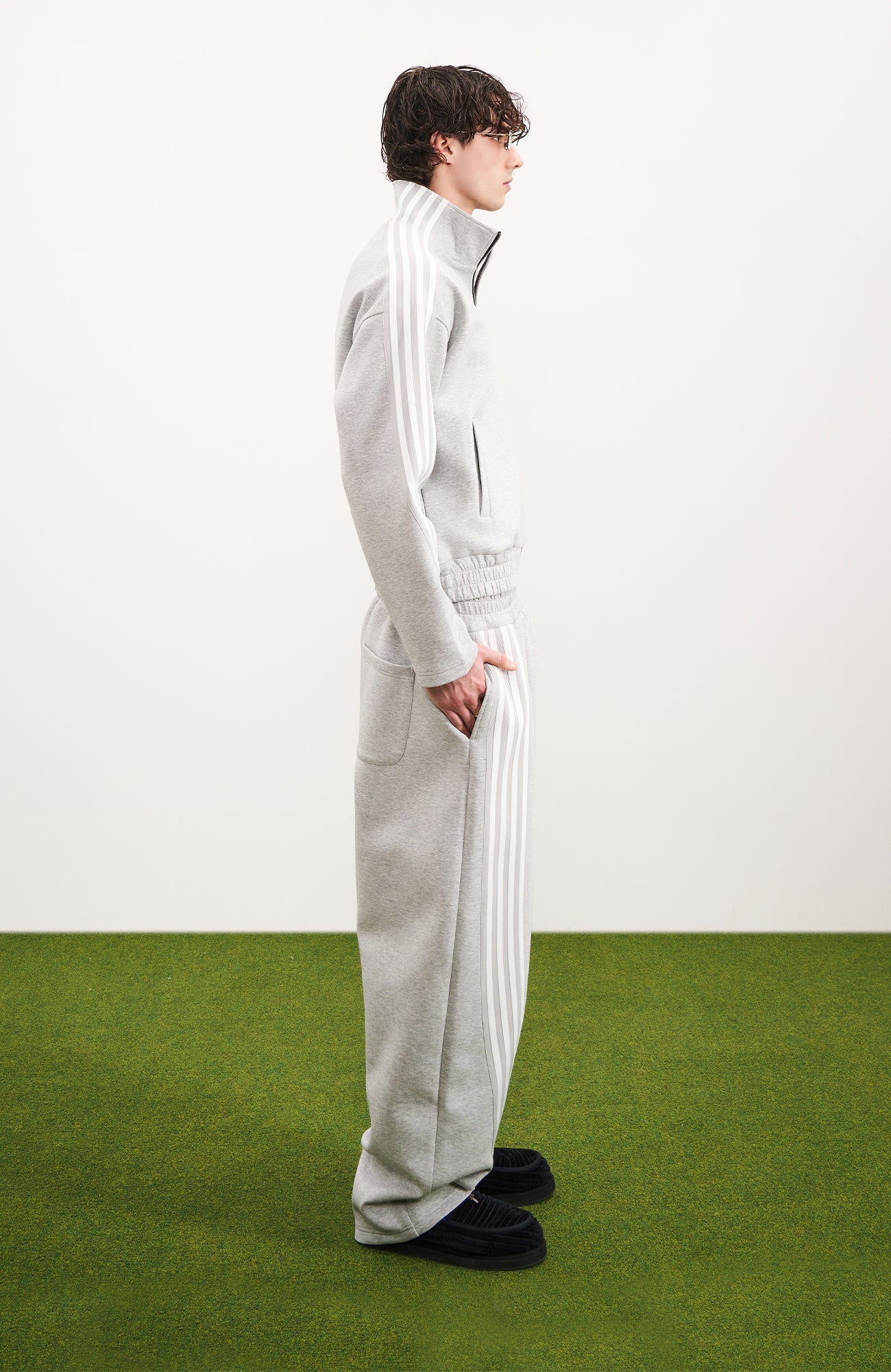 PMW Retro Curved Stripe Track Jacket
