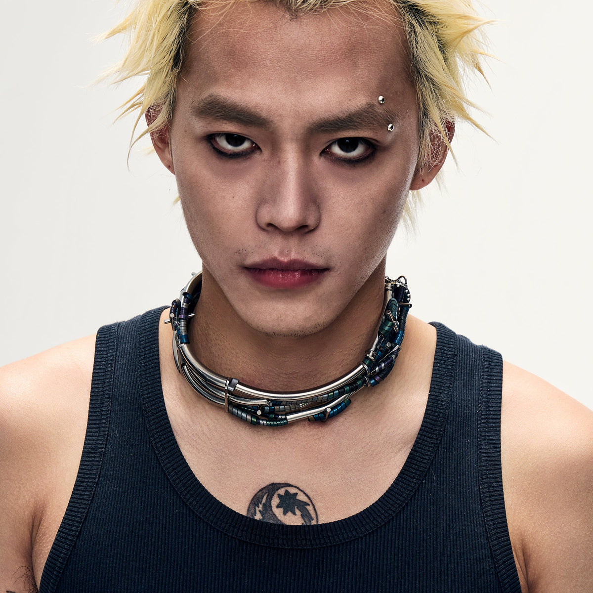 NUNKNOTX Layered Industrial Tube Collar