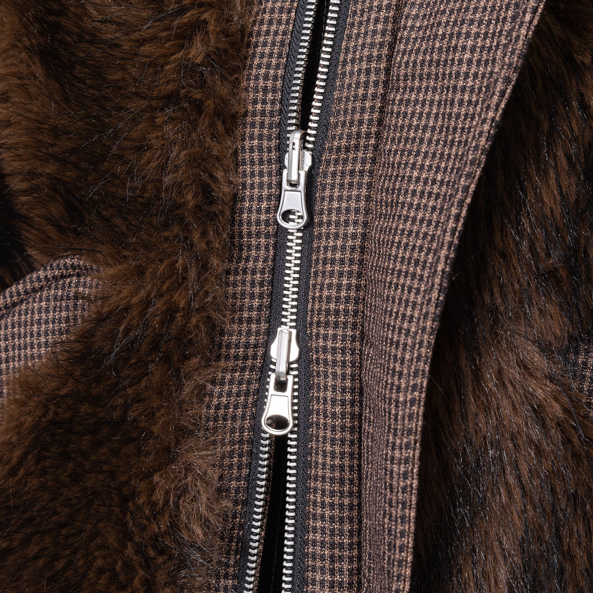 CATSSTAC Reversible Plaid Faux Fur Vest