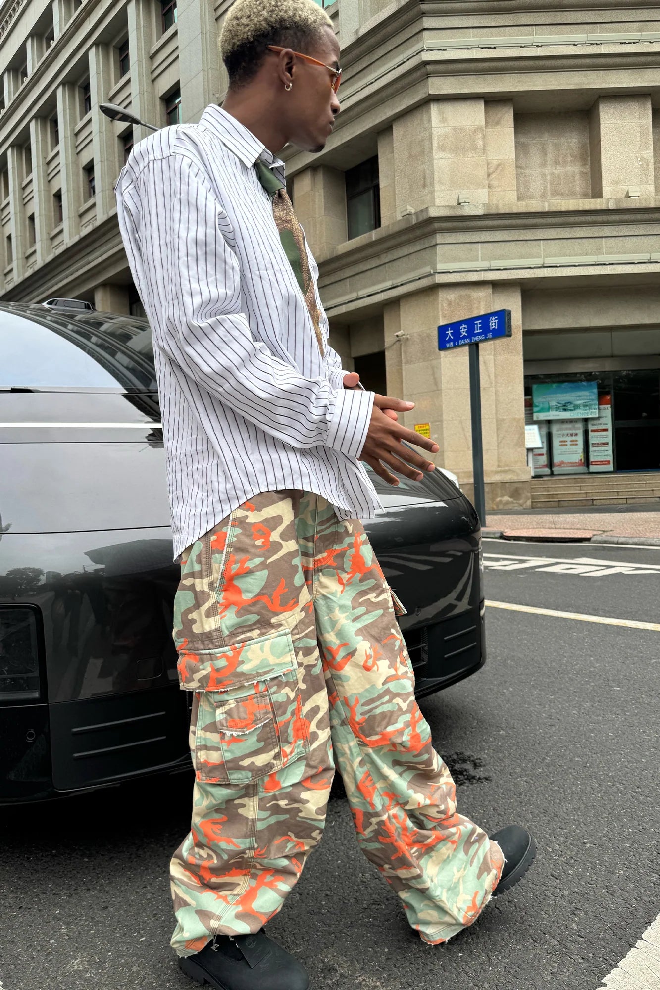 STEEPC Camo Wide-Leg Cargo Pants