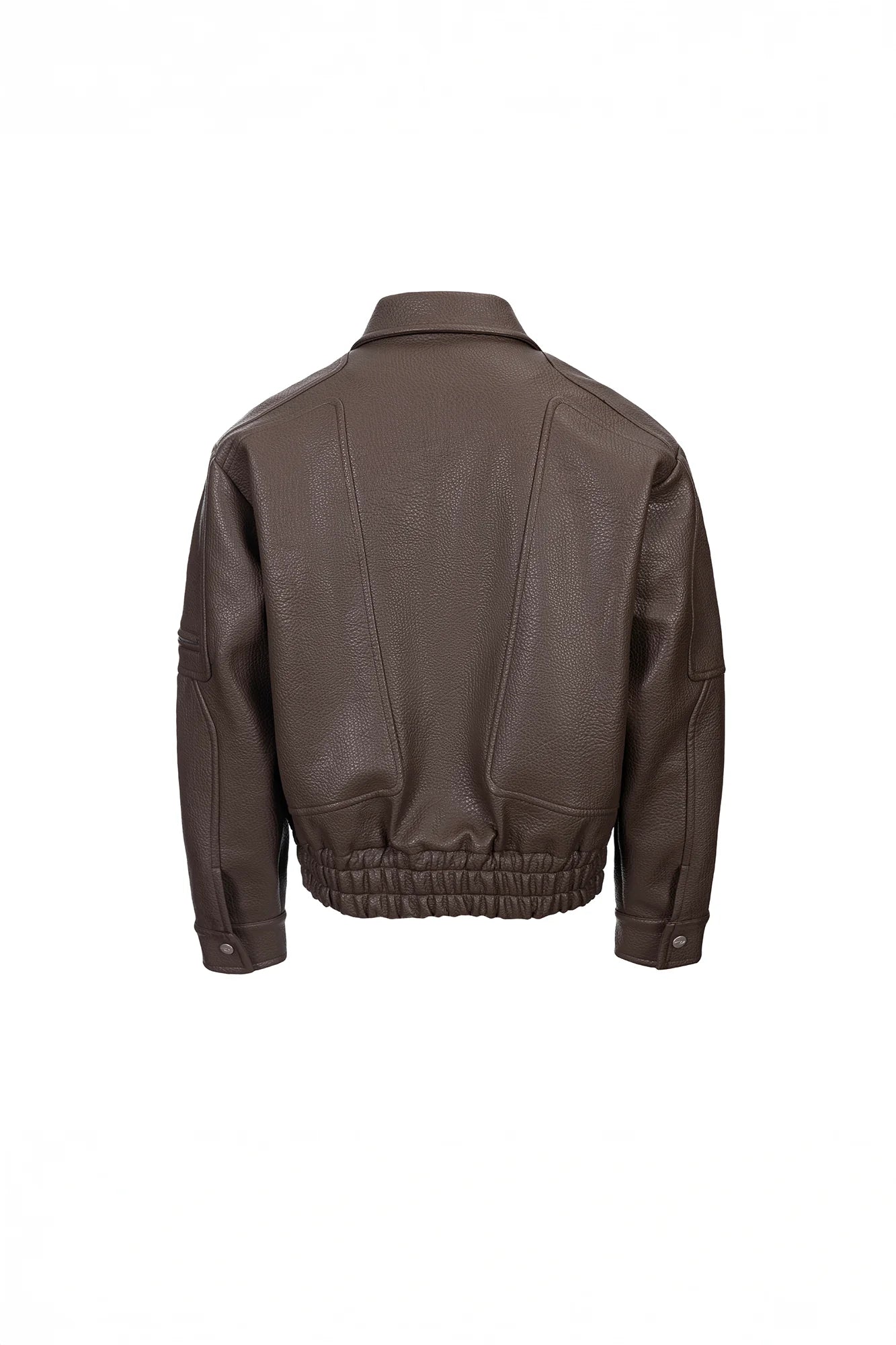 CATSSTAC Paneled Grain PU Utility Jacket
