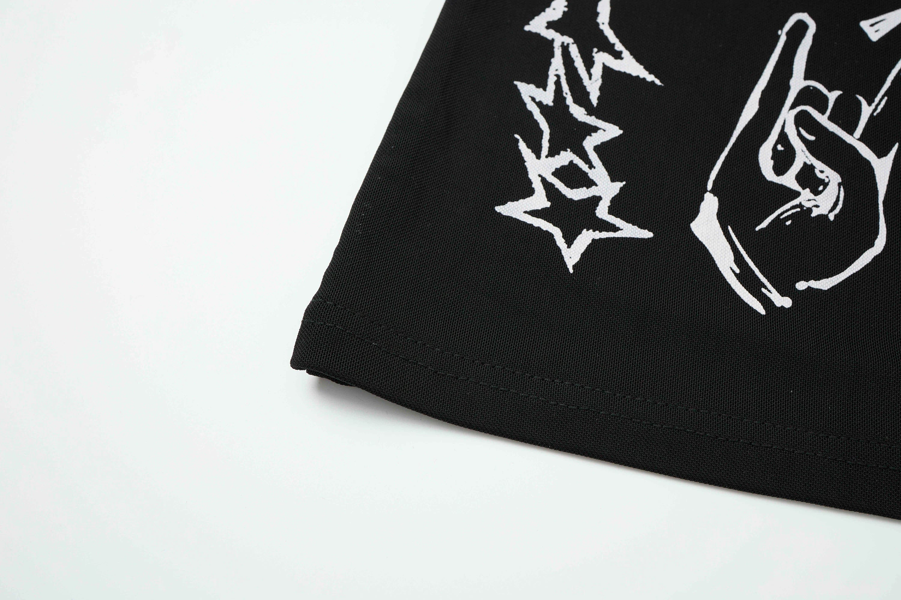 CLP Full-Print Graffiti Mesh Long-Sleeve Tee