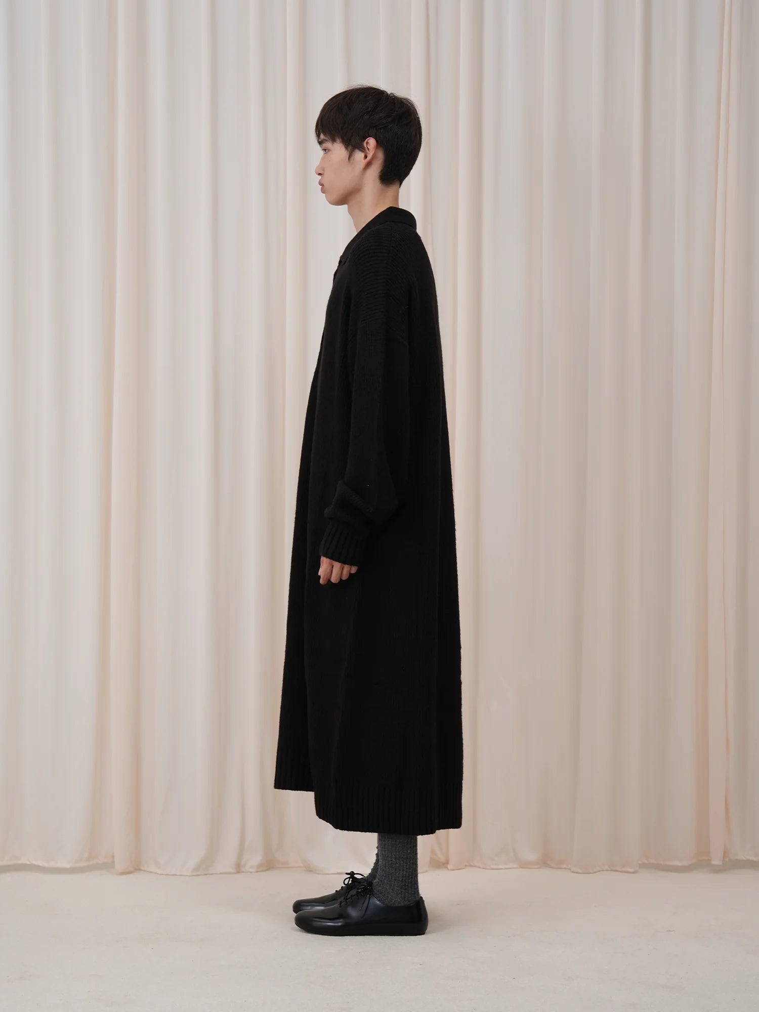 OUYANG WENJUN Half-Placket Oversized Sweater