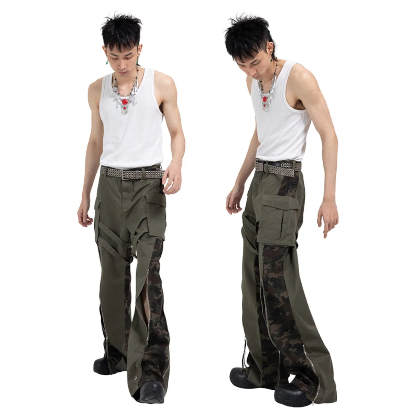 DND4DES Spliced Camouflage Bandage Zipper Cargo