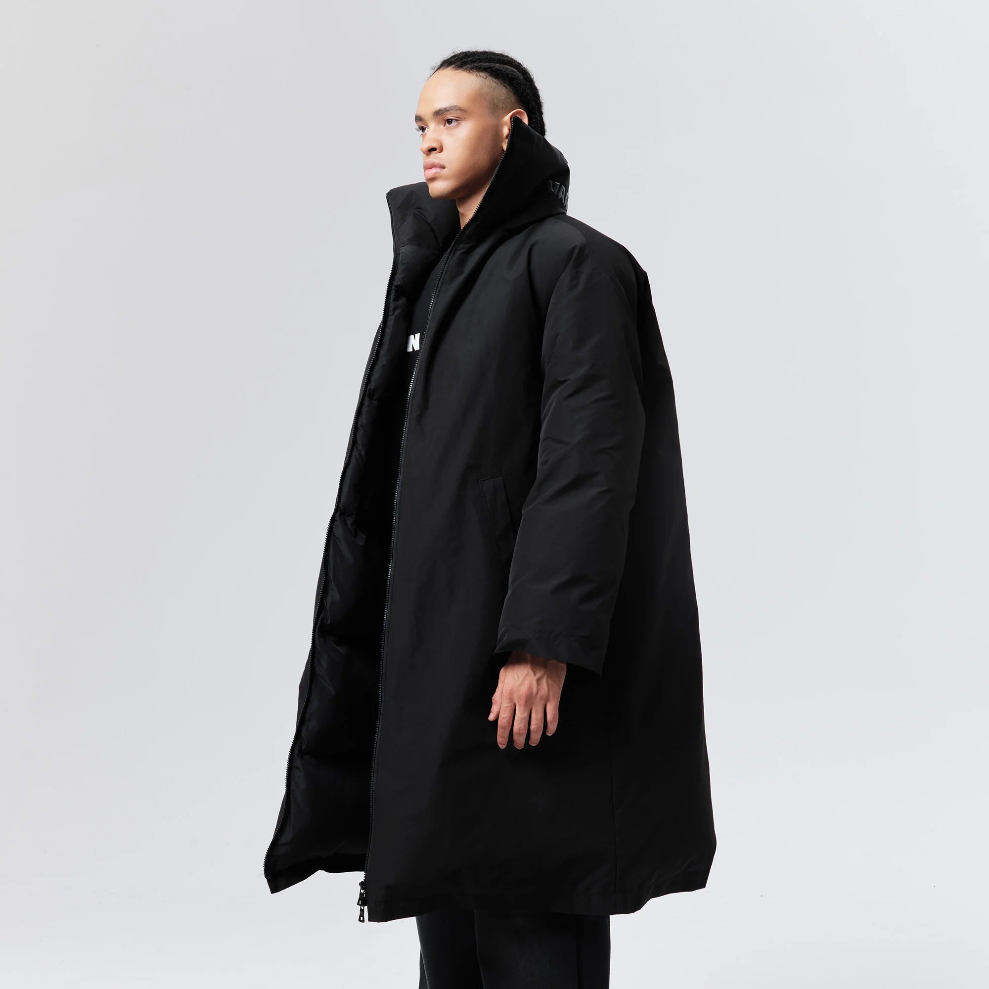 VANN VALRENCE High-Neck Oversized Long Down Coat