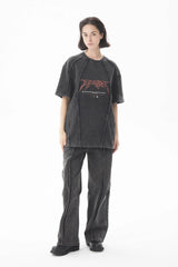 ERROR CODE ROBOT Middle Spliced Faded Jeans
