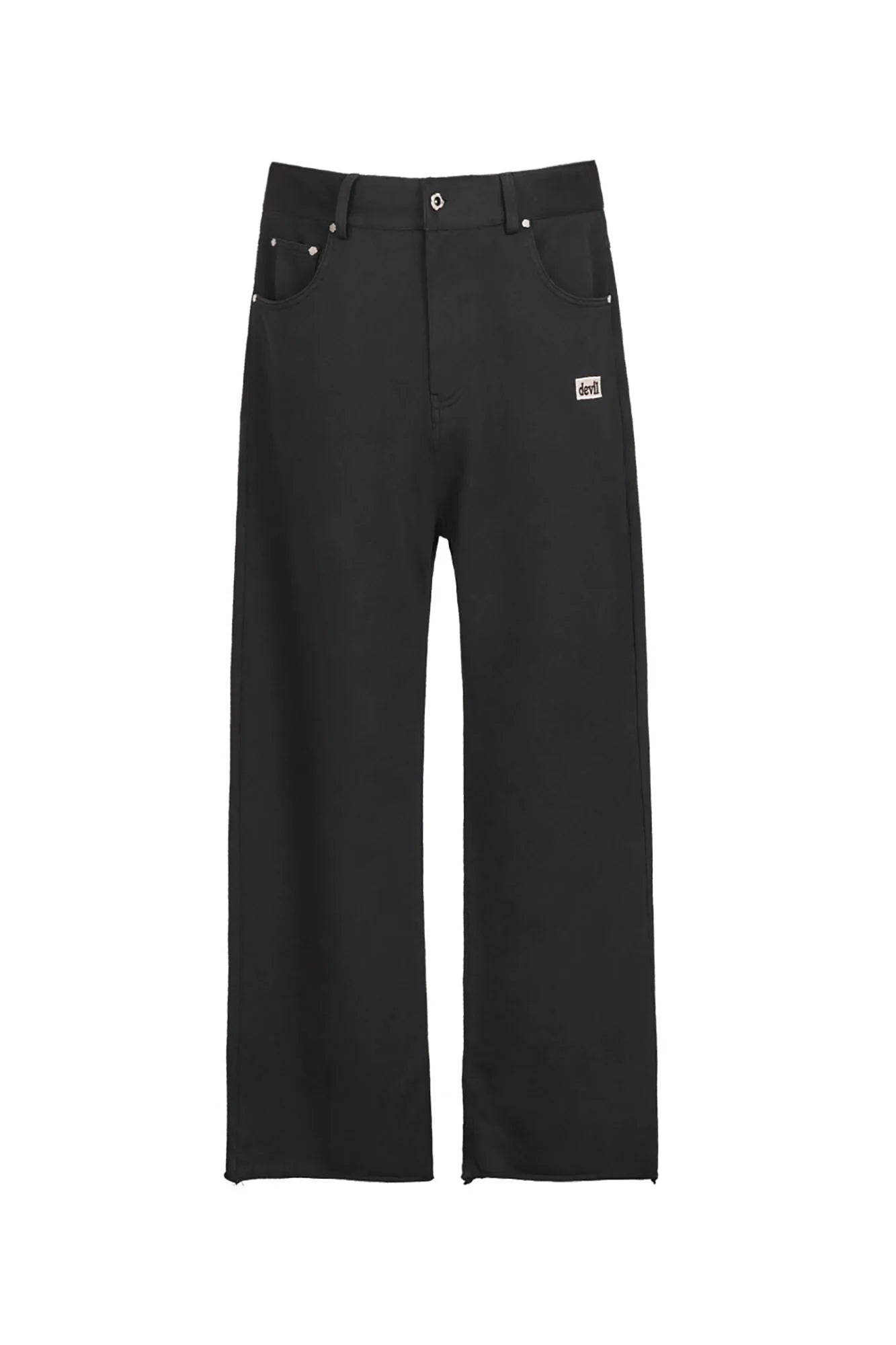 UNDERWATER Devil Embroidery Straight-Leg Pants