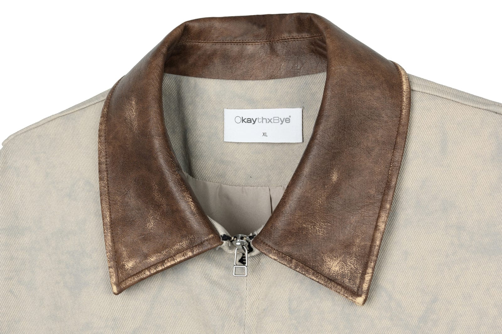 OKAYTHXBYE Essential Contrast Collar Washed Jacket