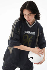ERROR CODE ROBOT Athletic No.96 Spliced V-Neck Jersey