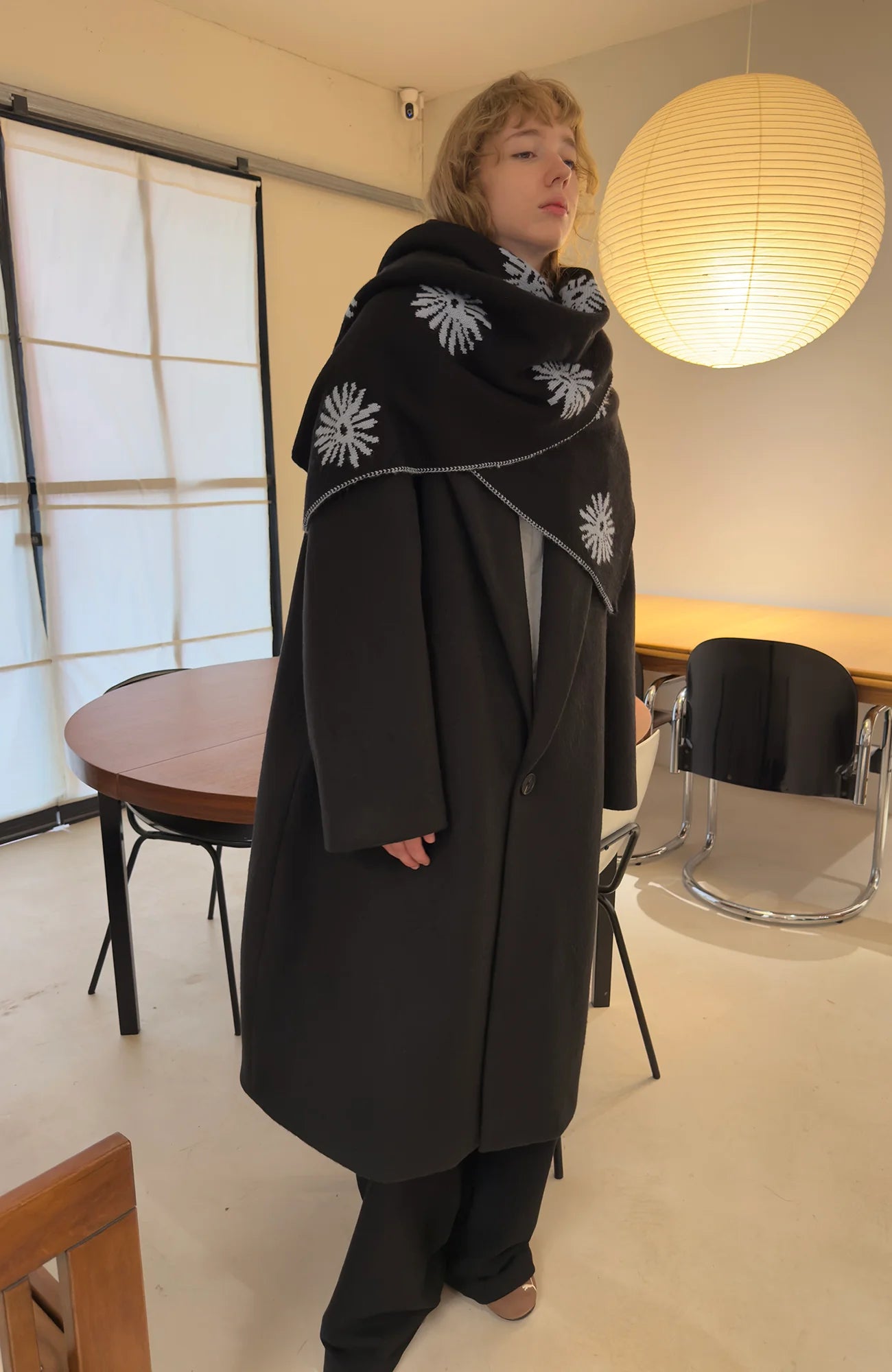 MIICHOUS Floral Embroidered Detachable Liner Overcoat