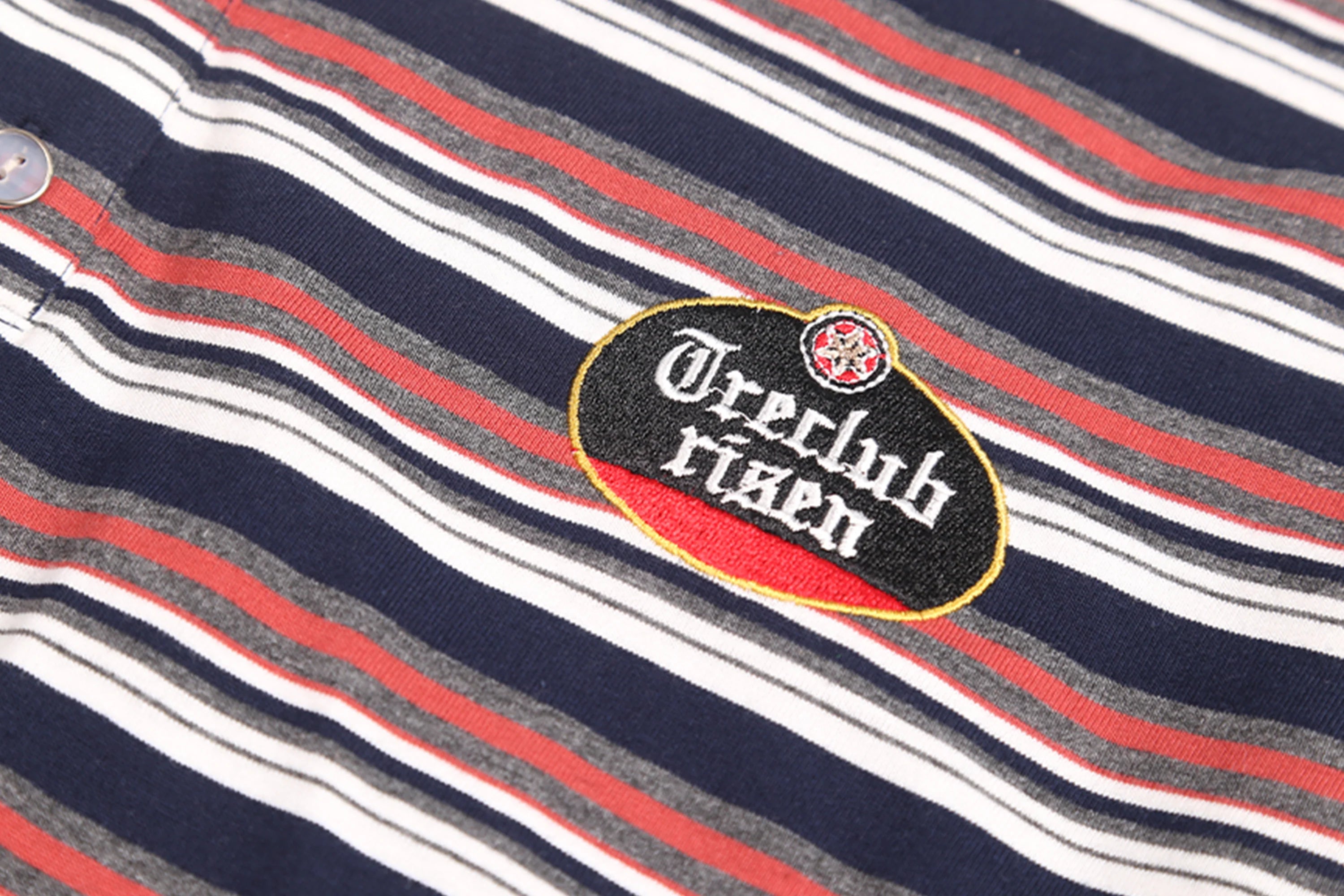 TRECLUB Embroidered Crest Contrast Striped Polo
