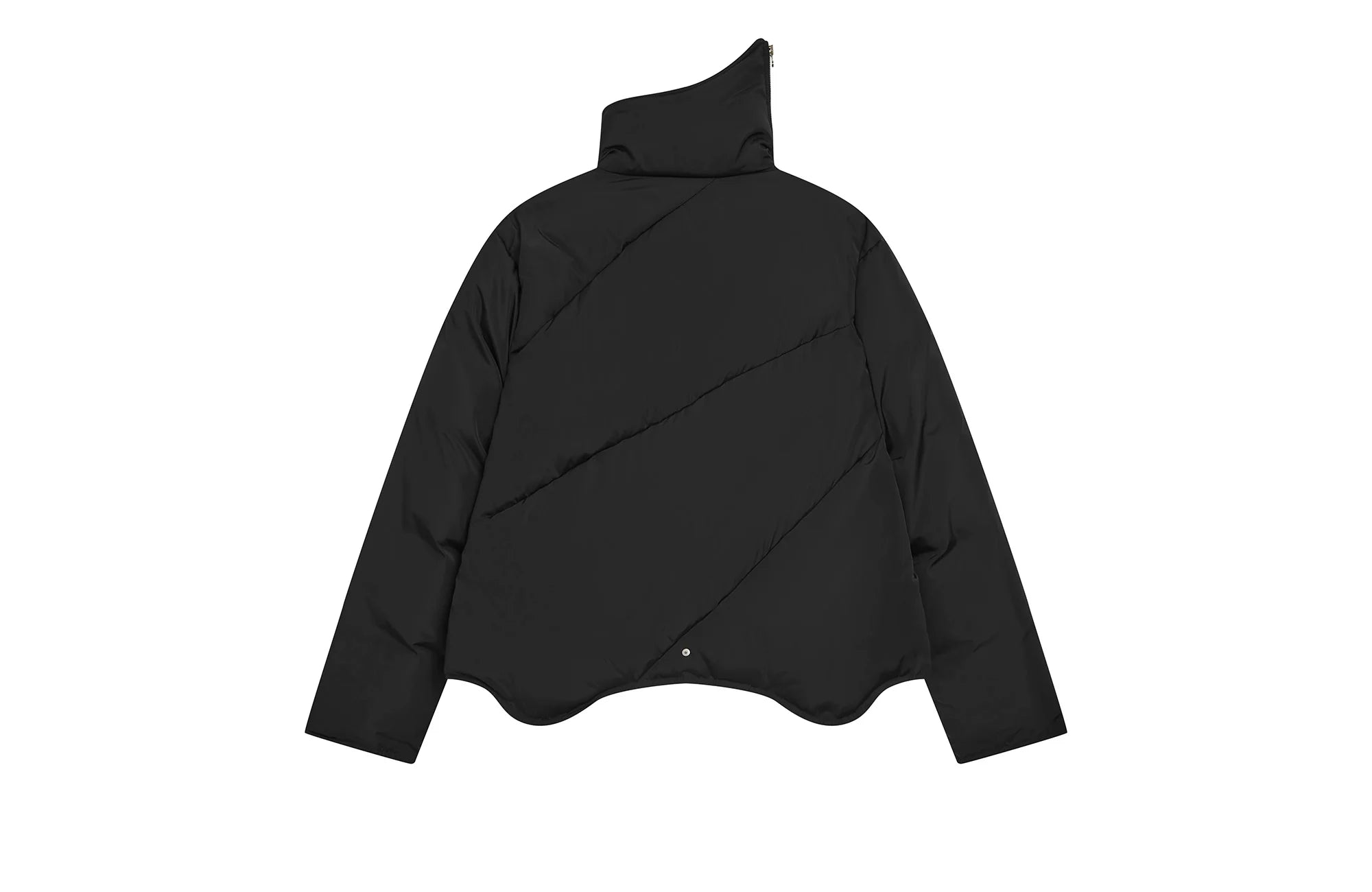 7440 37 1 Asymmetrical Zip High Neck Jacket