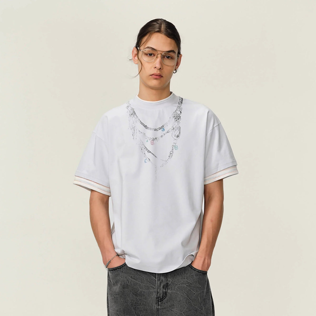 OVDY Chain Graphic Layered Sorona T-Shirt