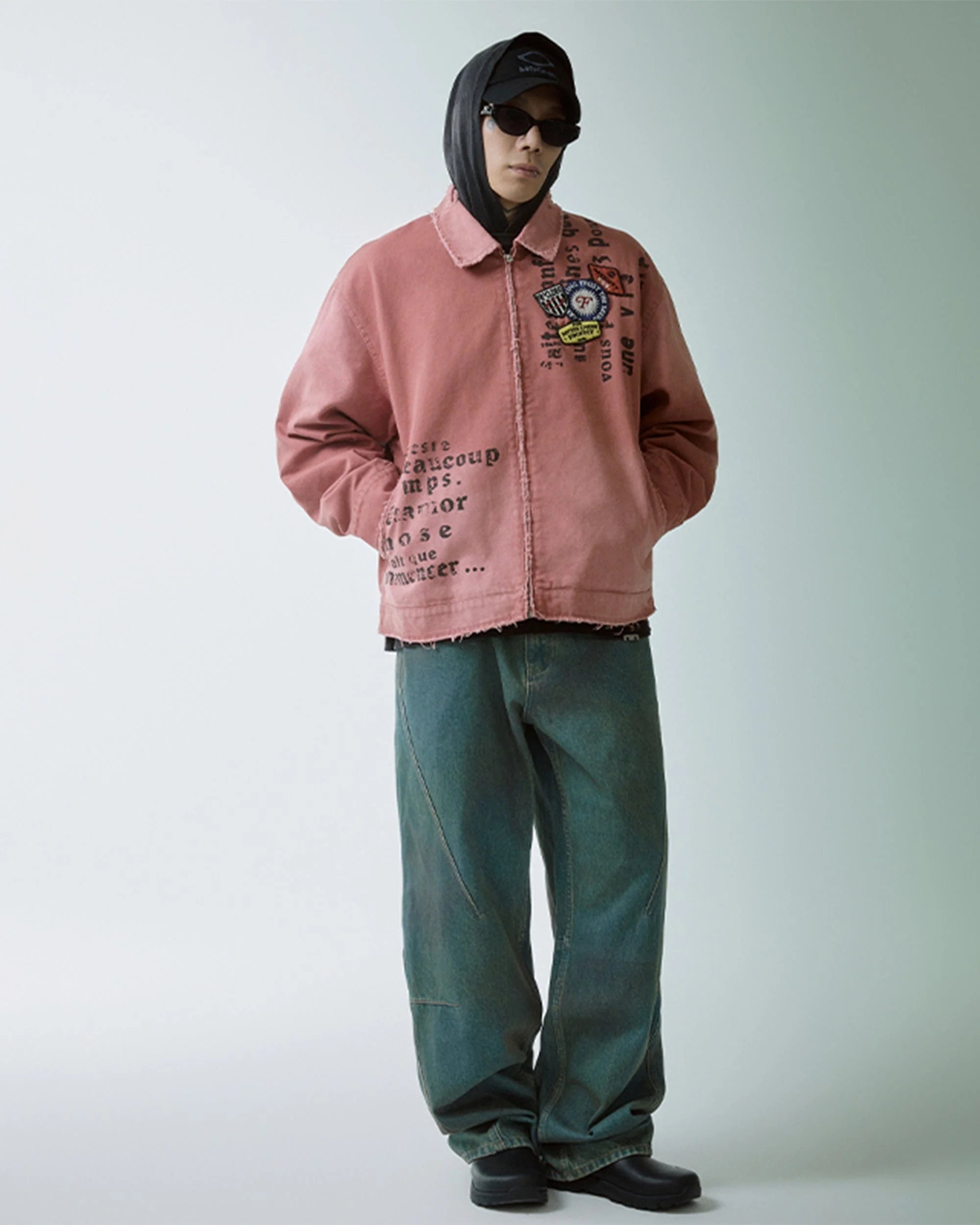 F2CE Distressed Badge Patchwork Jacket