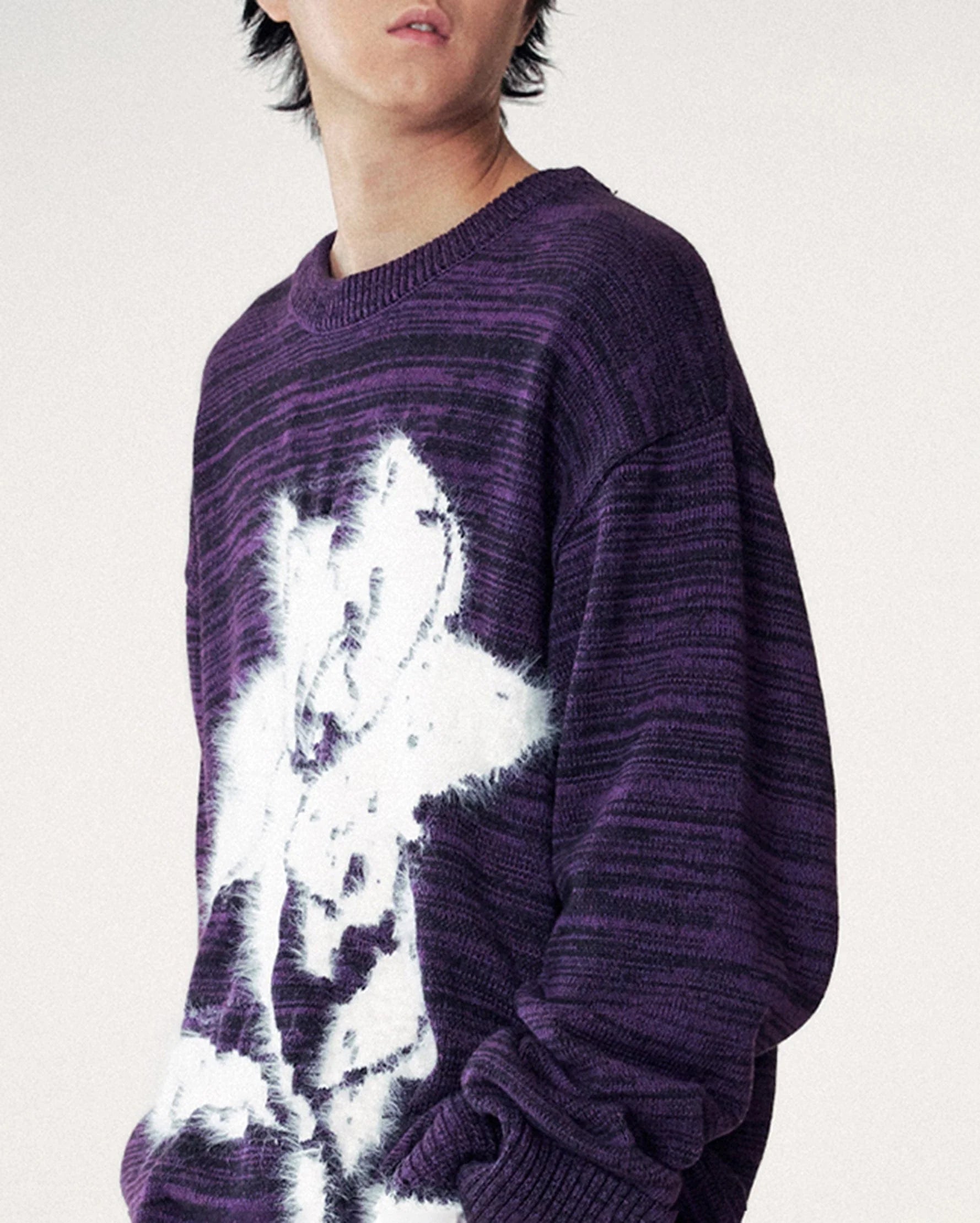 1997 POSTOFFICE Modern Knitted Lotus Sweatshirt