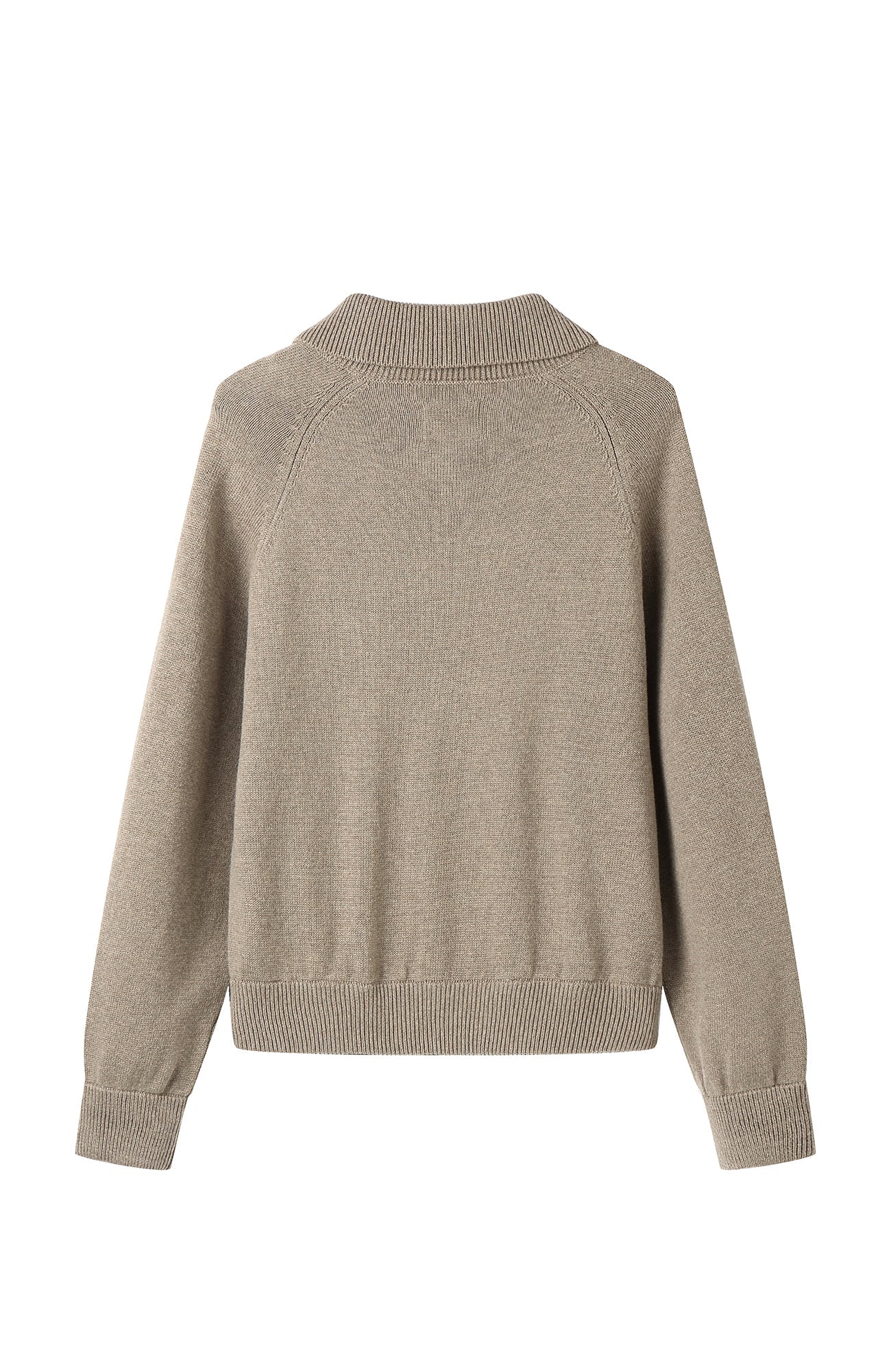 MOITIEDEPETALE Modern Cable-Knit Zip-Up Cardigan
