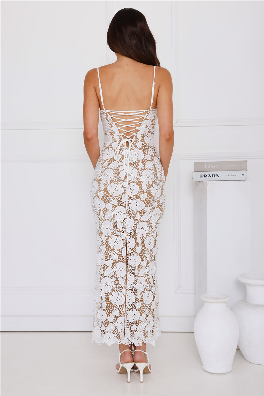 Bellerose Lace Maxi Dress White