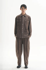 ORAL UTOPIA Snap-Button Multi-Pocket Utility Shirt