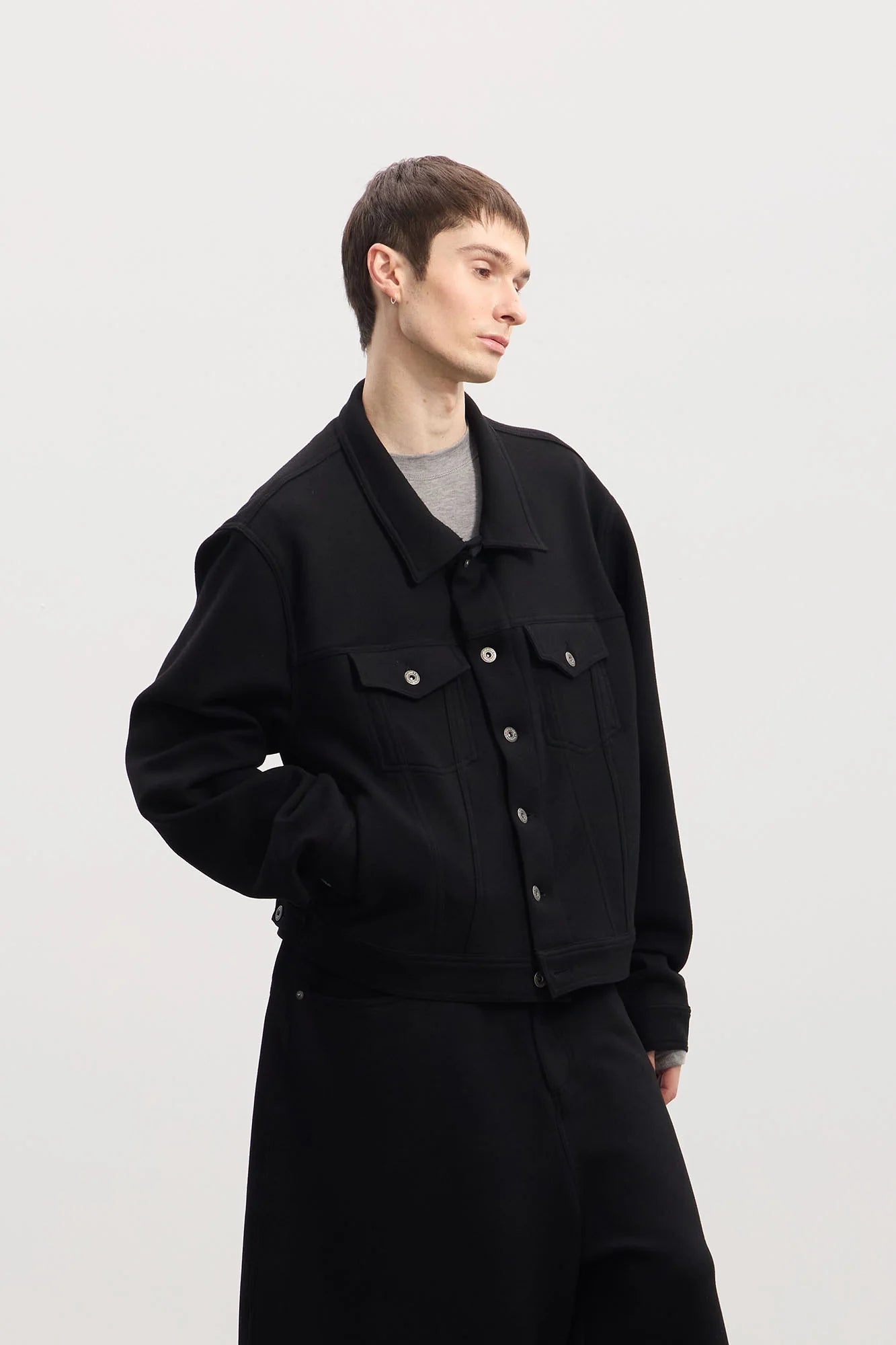 DND4DES Wool-Blend Button-Up Utility Jacket